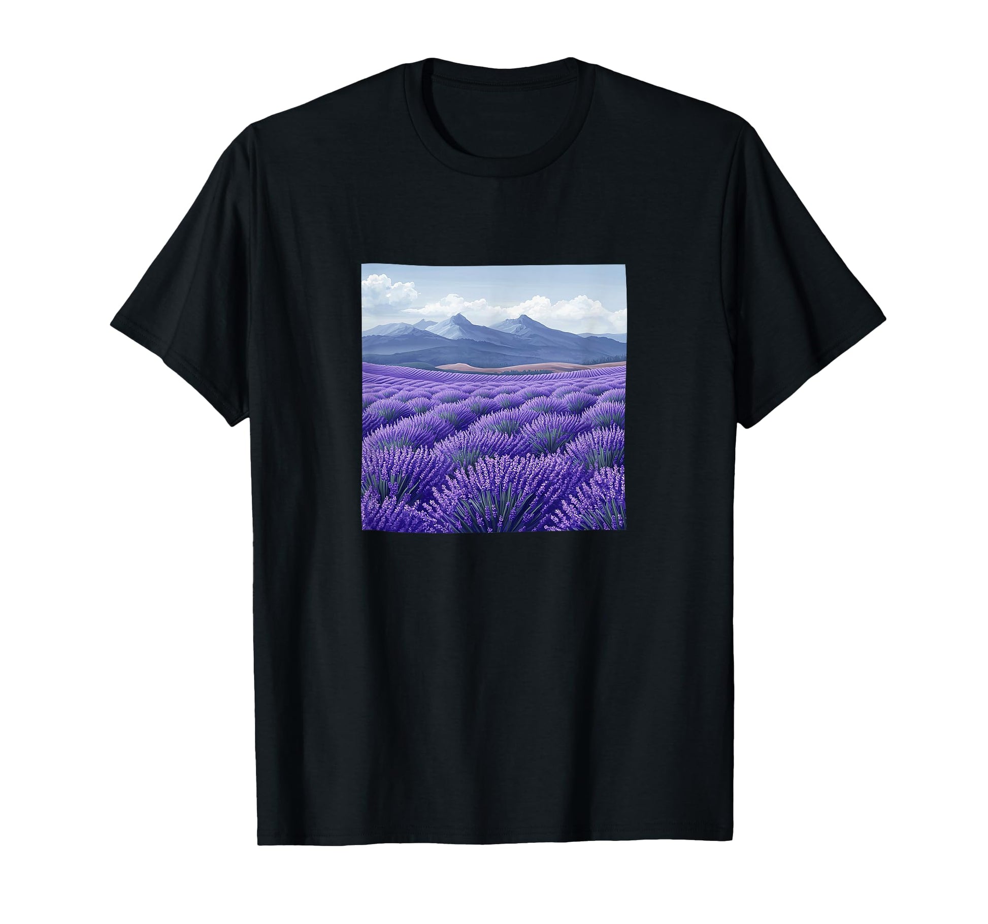 Lavender Fields Bloom Landscape T-Shirt - Novelty Apparel Men Women - T-Shirt, Sweatshirt, Hoodie