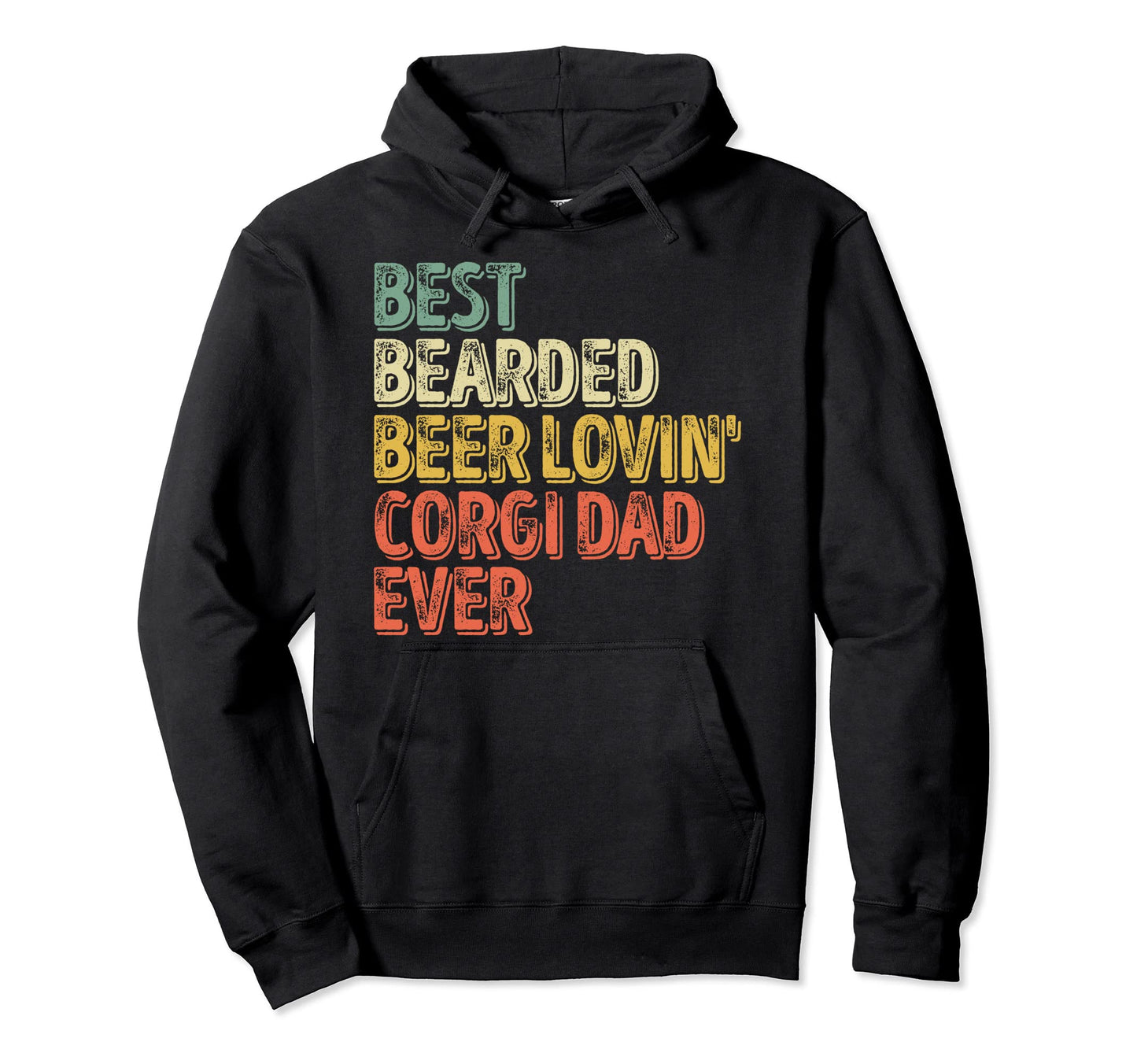 Best Bearded Beer Lovin Corgi Dad Pet Hoodie - Minimalist Print Unisex - T-Shirt, Sweatshirt, Hoodie