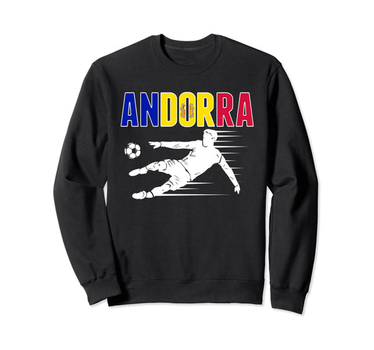 Andorra Soccer Fans Jersey Sweatshirt - Novelty Apparel for Adults - T-Shirt, Sweatshirt, Hoodie