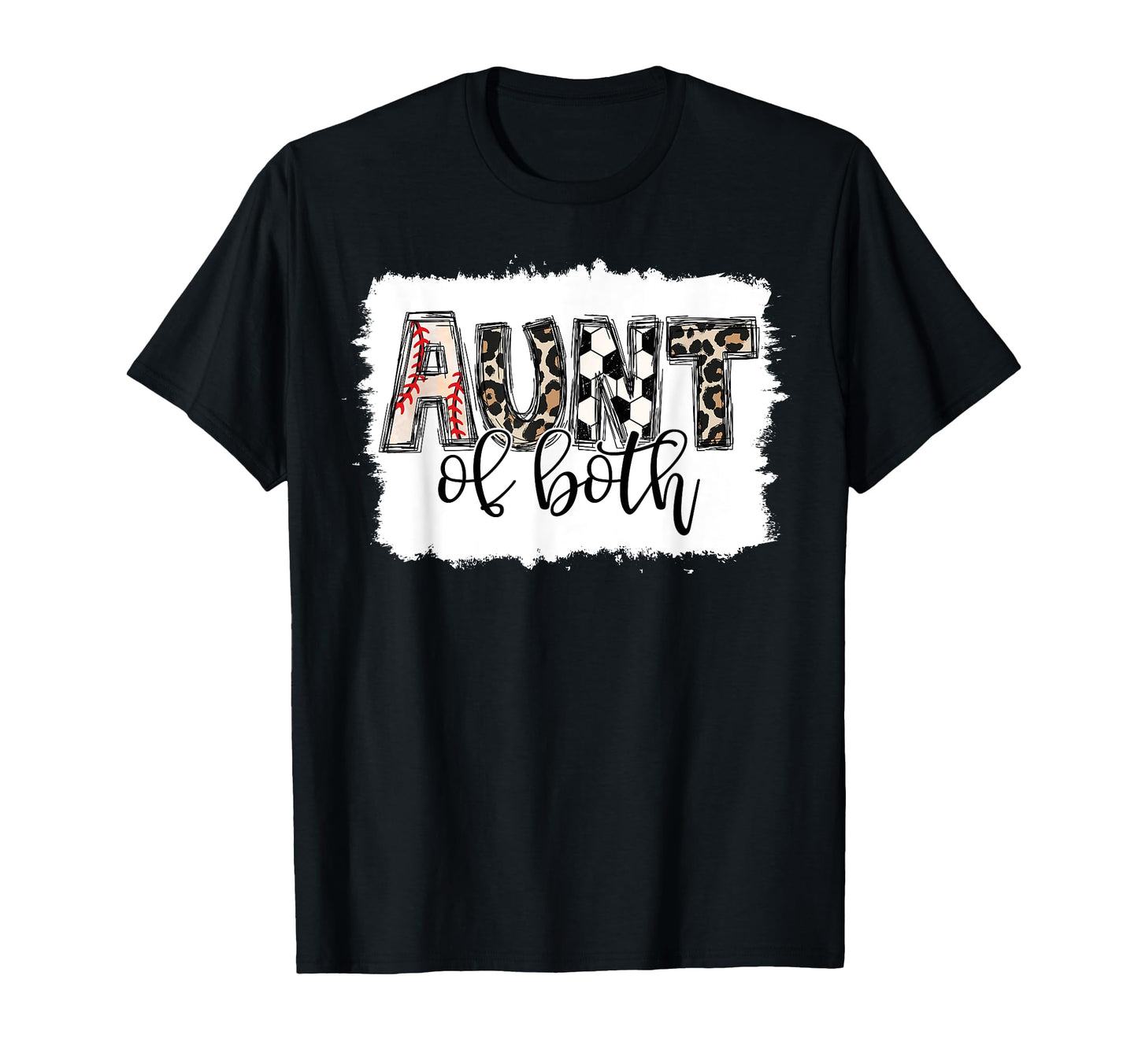 Baseball And Soccer Aunt Both Nephew T-Shirt - Graphic Print for Adults - T-Shirt, Sweatshirt, Hoodie