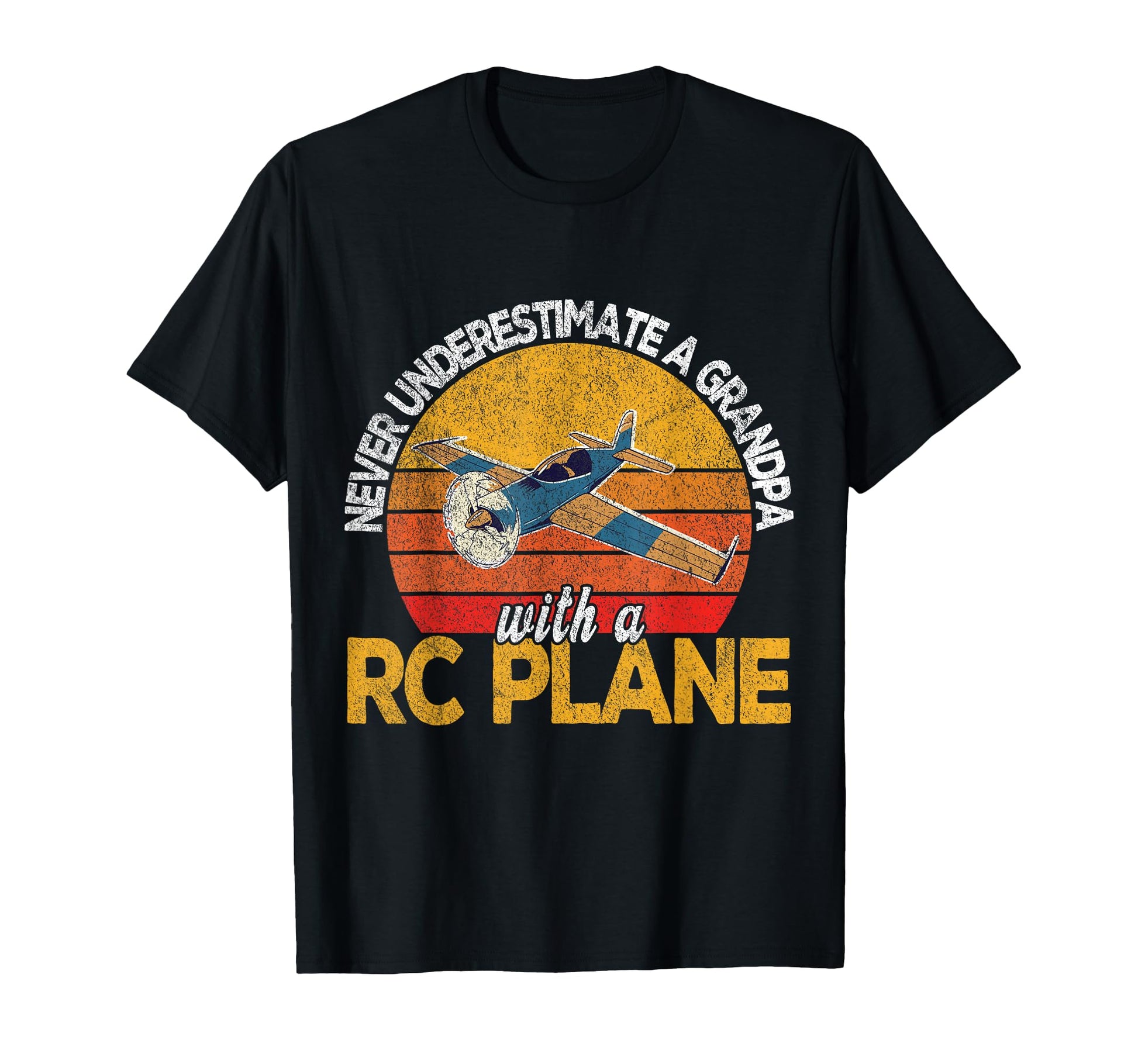 Funny Rc Plane Grandpa Model T-Shirt - Casual Everyday Wear for Adults - T-Shirt, Sweatshirt, Hoodie
