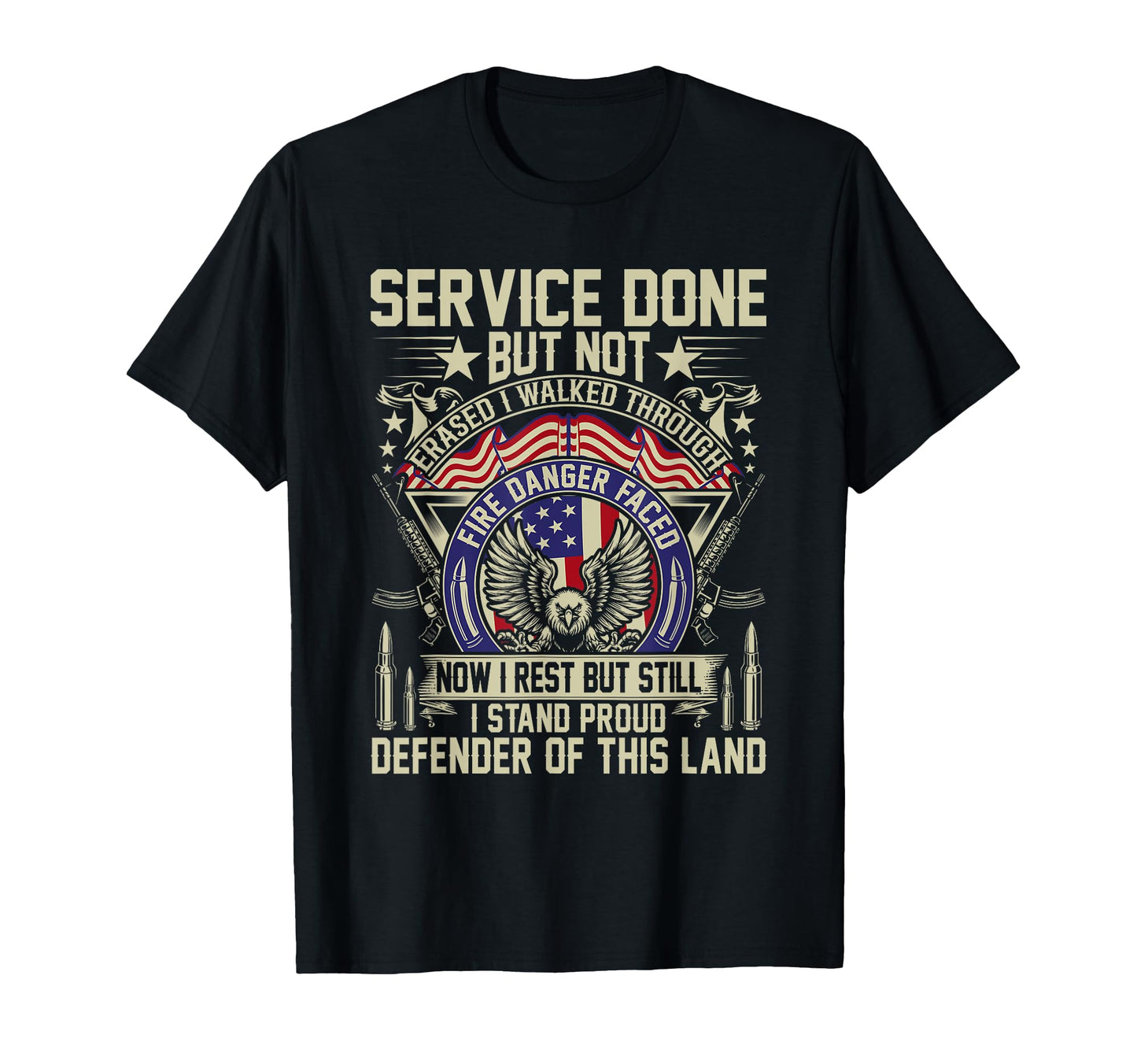 Service Done But Not Erased Veteran T-Shirt - Aesthetic Graphic for Adults - T-Shirt, Sweatshirt, Hoodie