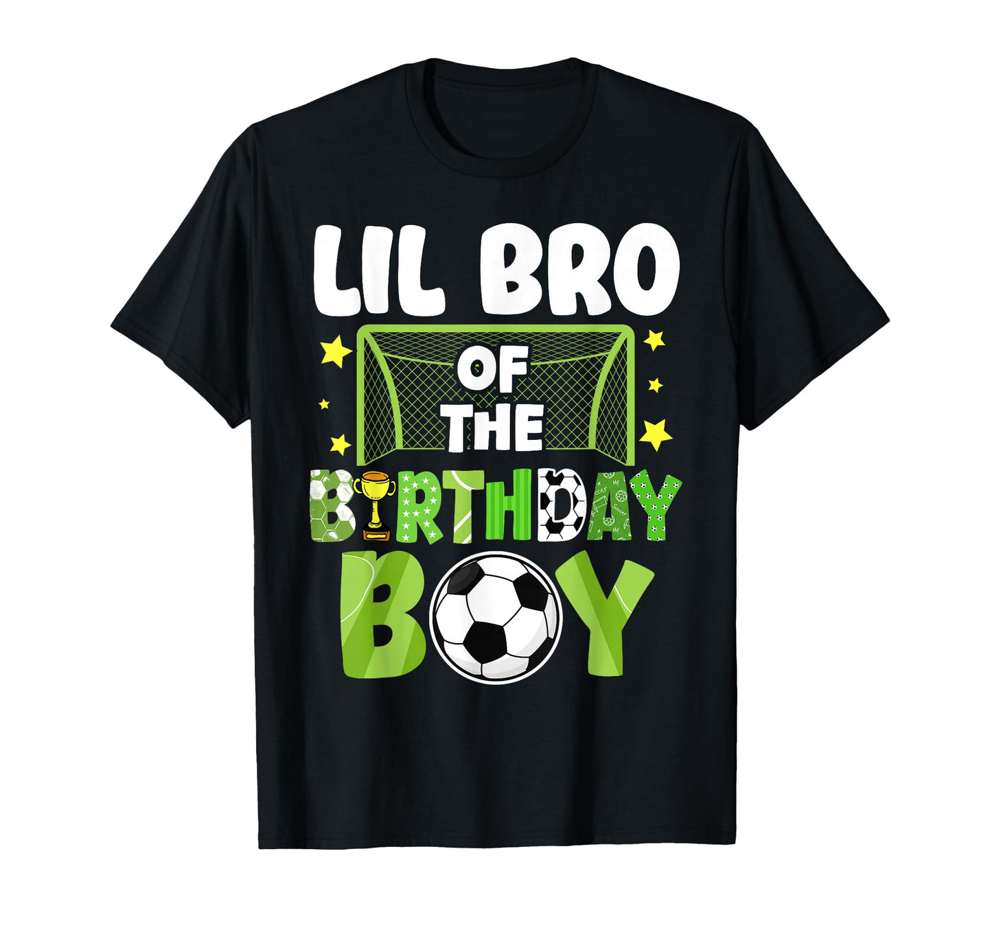 Soccer Lil Bro Birthday Party Family T-Shirt - Custom Art Print Unisex - T-Shirt, Sweatshirt, Hoodie