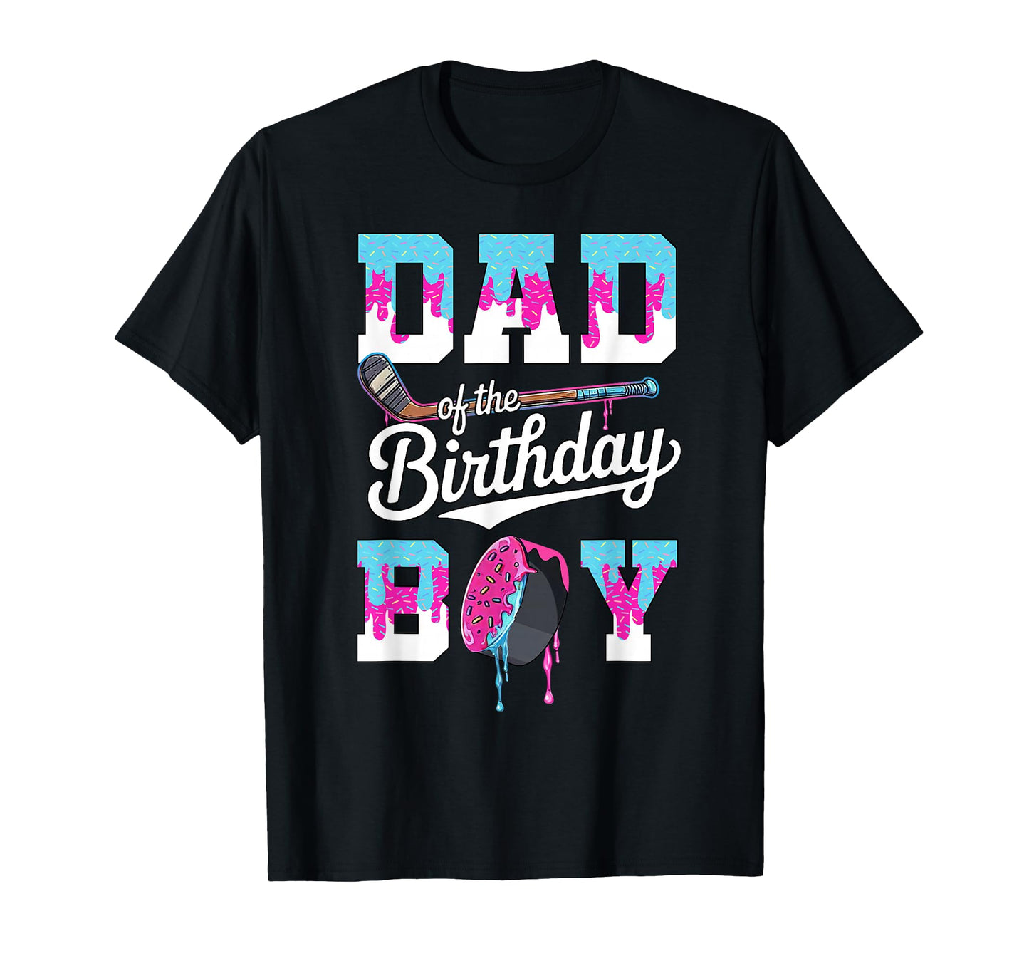 Mens Dad Birthday Hockey Ice Cream T-Shirt - Streetwear Style Men Women - T-Shirt, Sweatshirt, Hoodie
