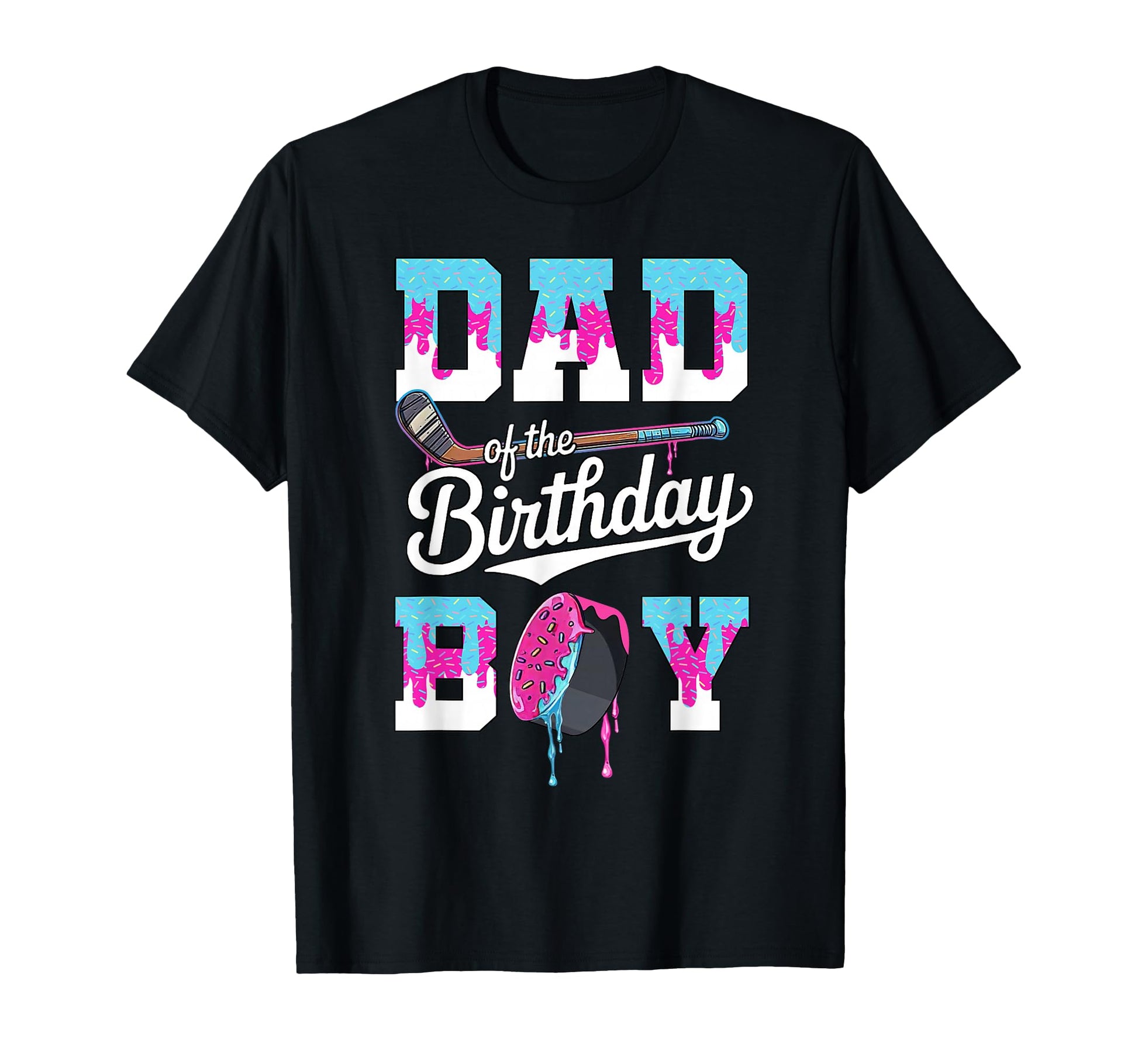 Mens Dad Birthday Hockey Ice Cream T-Shirt - Streetwear Style Men Women - T-Shirt, Sweatshirt, Hoodie