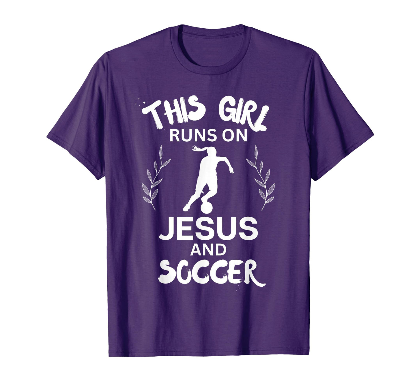 This Runs Jesus And Soccer Christian T-Shirt - Minimalist Print for Adults - T-Shirt, Sweatshirt, Hoodie