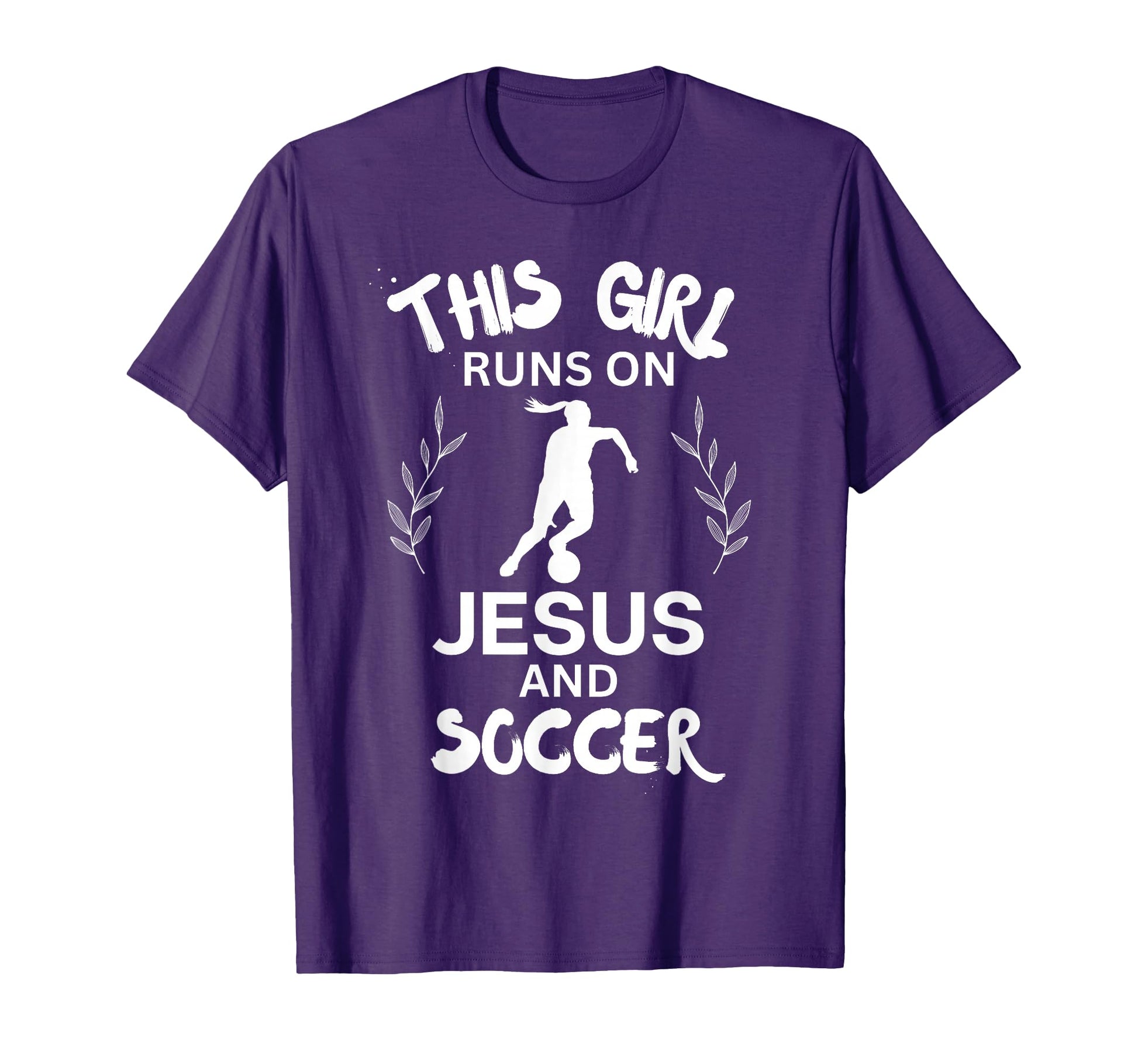 This Runs Jesus And Soccer Christian T-Shirt - Minimalist Print for Adults - T-Shirt, Sweatshirt, Hoodie