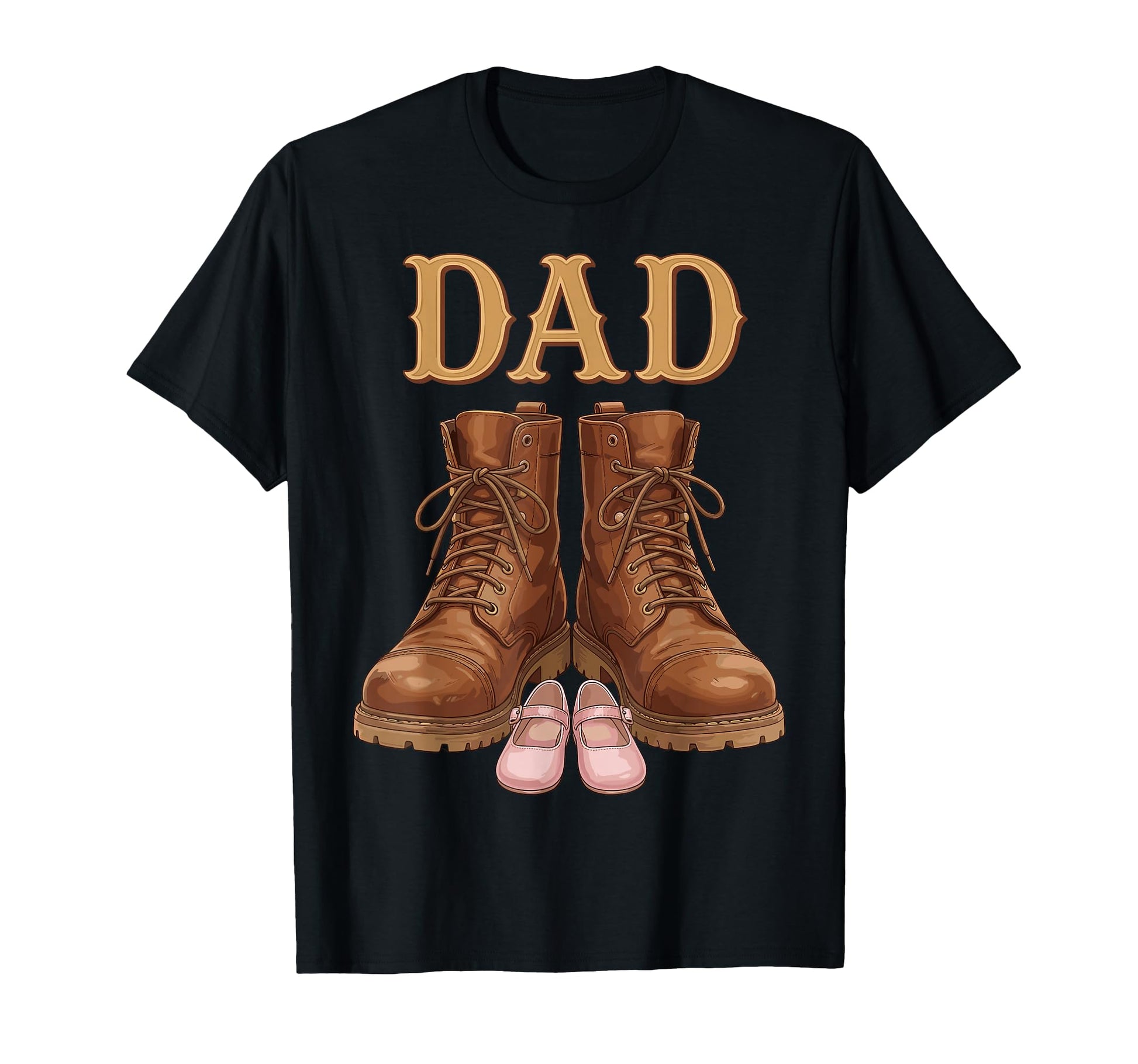 Dad Daughter Boots Father Proud Dad T-Shirt - Minimalist Print for Adults - T-Shirt, Sweatshirt, Hoodie