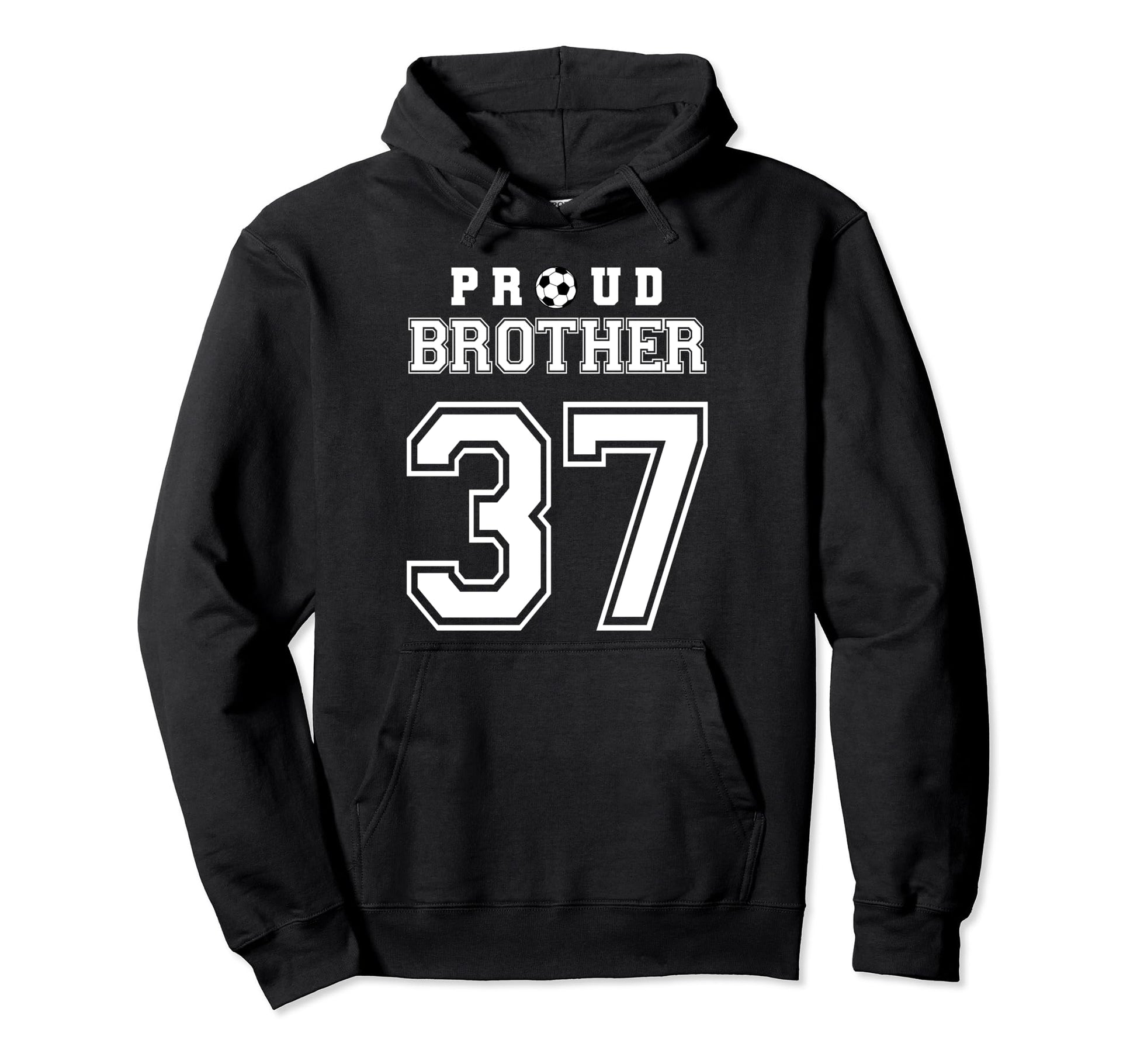 Number 37 Custom Proud Soccer Futbol Hoodie - Fun Novelty Design Unisex - T-Shirt, Sweatshirt, Hoodie