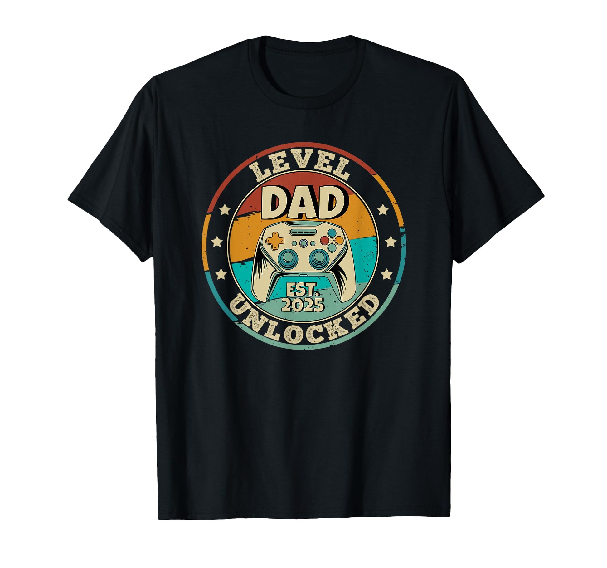 Funny New Dad Level Unlocked 2025 T-Shirt - Streetwear Style for Adults - T-Shirt, Sweatshirt, Hoodie