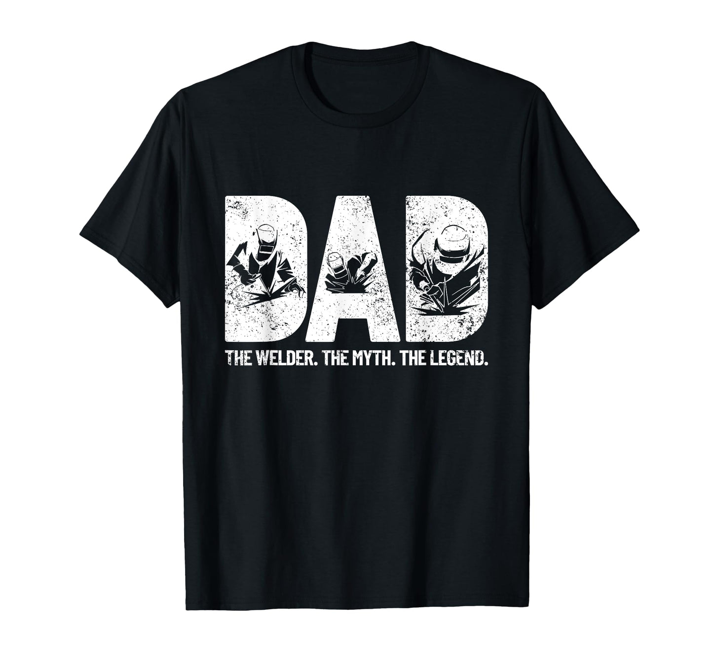 Dad Welder Myth Legend Fathers Day T-Shirt - Trendy Graphic for Adults - T-Shirt, Sweatshirt, Hoodie