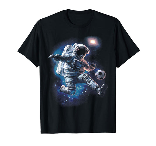 Astronaut Soccer Ball Sport Lover Outer T-Shirt - Streetwear Style Unisex - T-Shirt, Sweatshirt, Hoodie