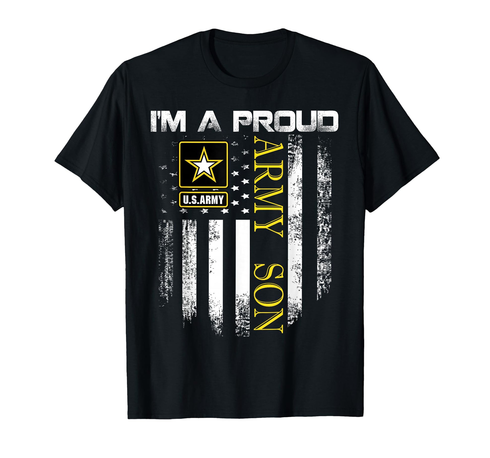 Im Proud Army Son American Flag T-Shirt - Fun Novelty Design for Adults - T-Shirt, Sweatshirt, Hoodie