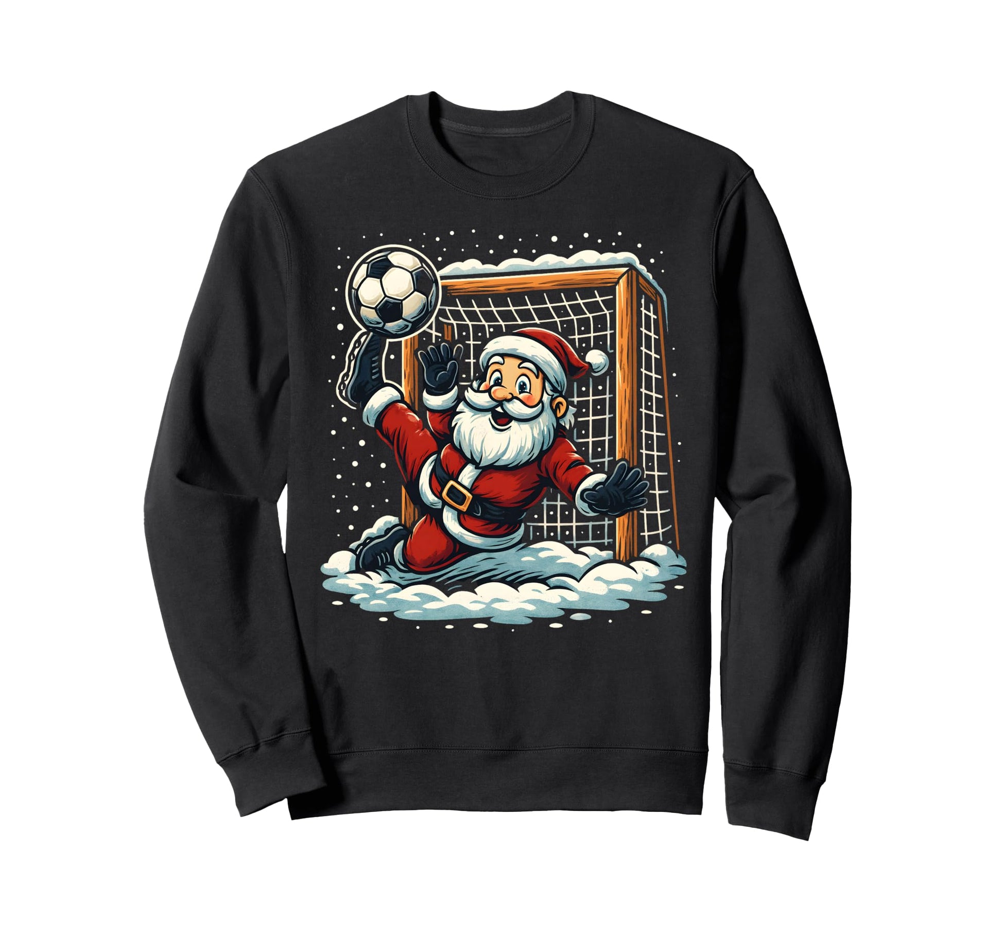 Santa Claus Soccer Goalie Sports Sweatshirt - Streetwear Style Unisex - T-Shirt, Sweatshirt, Hoodie