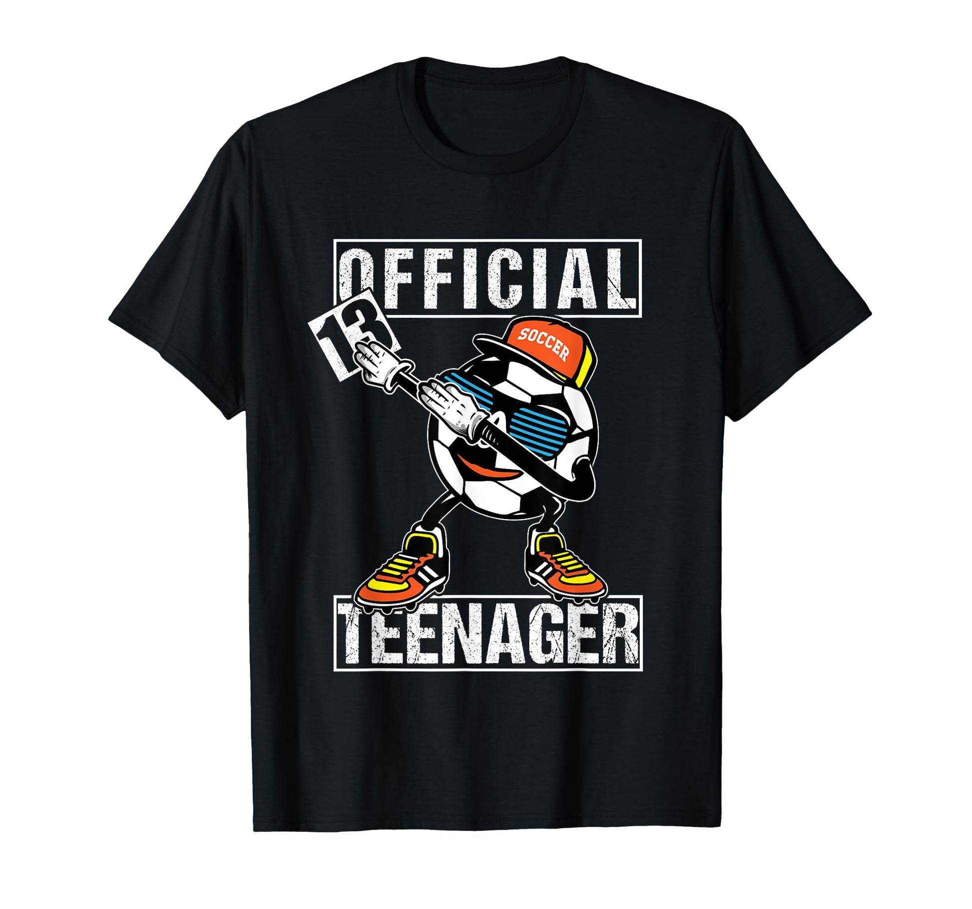 Teenager 13Th Birthday Soccer Player T-Shirt - Aesthetic Graphic for Adults - T-Shirt, Sweatshirt, Hoodie