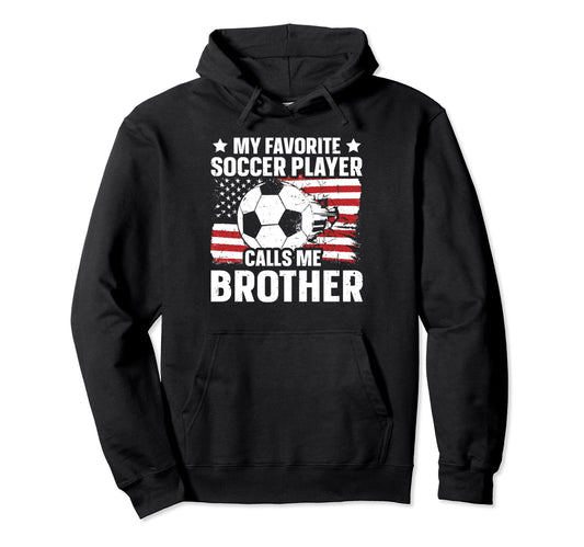 4Th July Patriotic Soccer Brother Hoodie - Graphic Print Unisex - T-Shirt, Sweatshirt, Hoodie