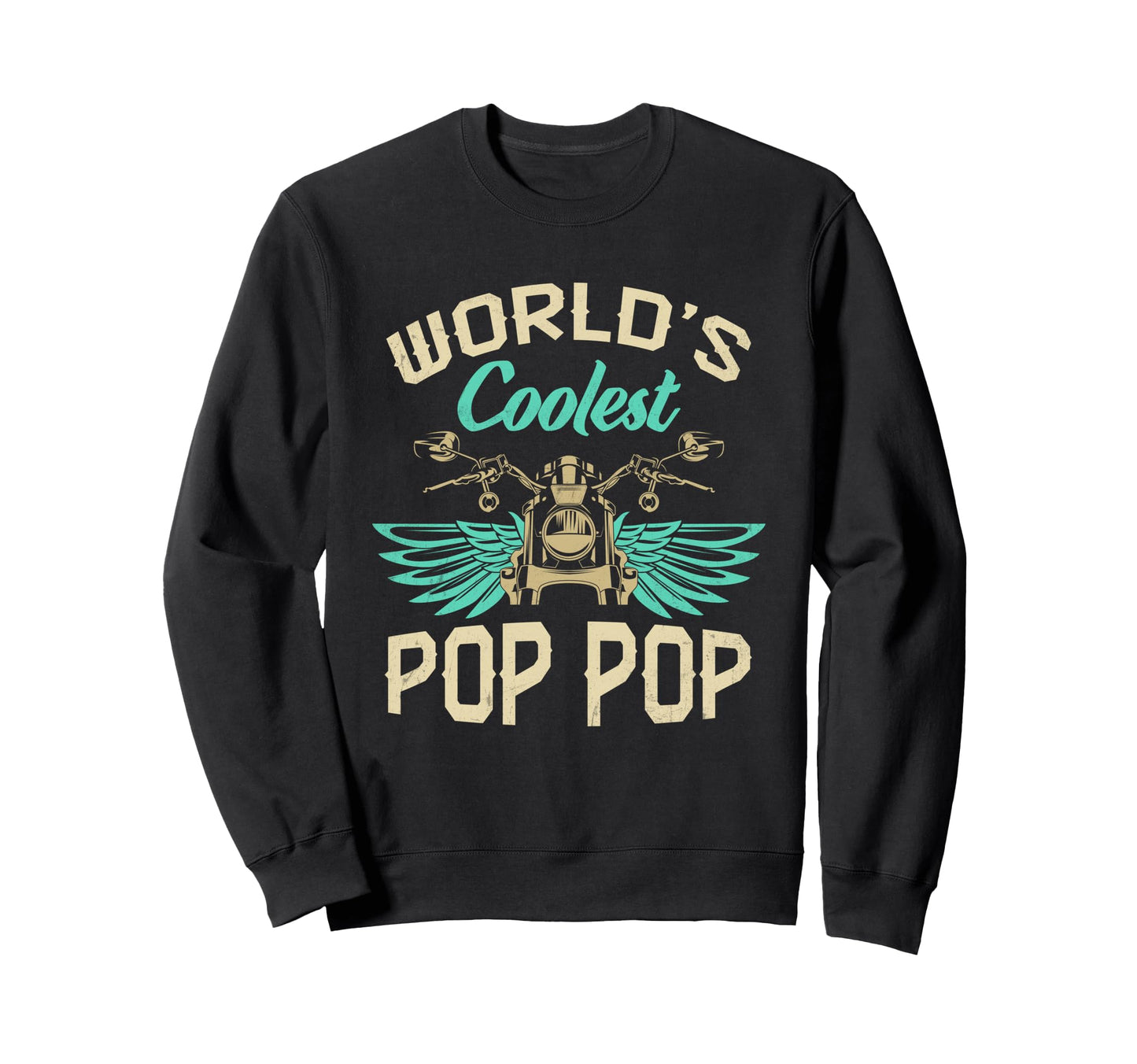 Worlds Coolest Pop Pop Sweatshirt - Aesthetic Graphic for Adults - T-Shirt, Sweatshirt, Hoodie