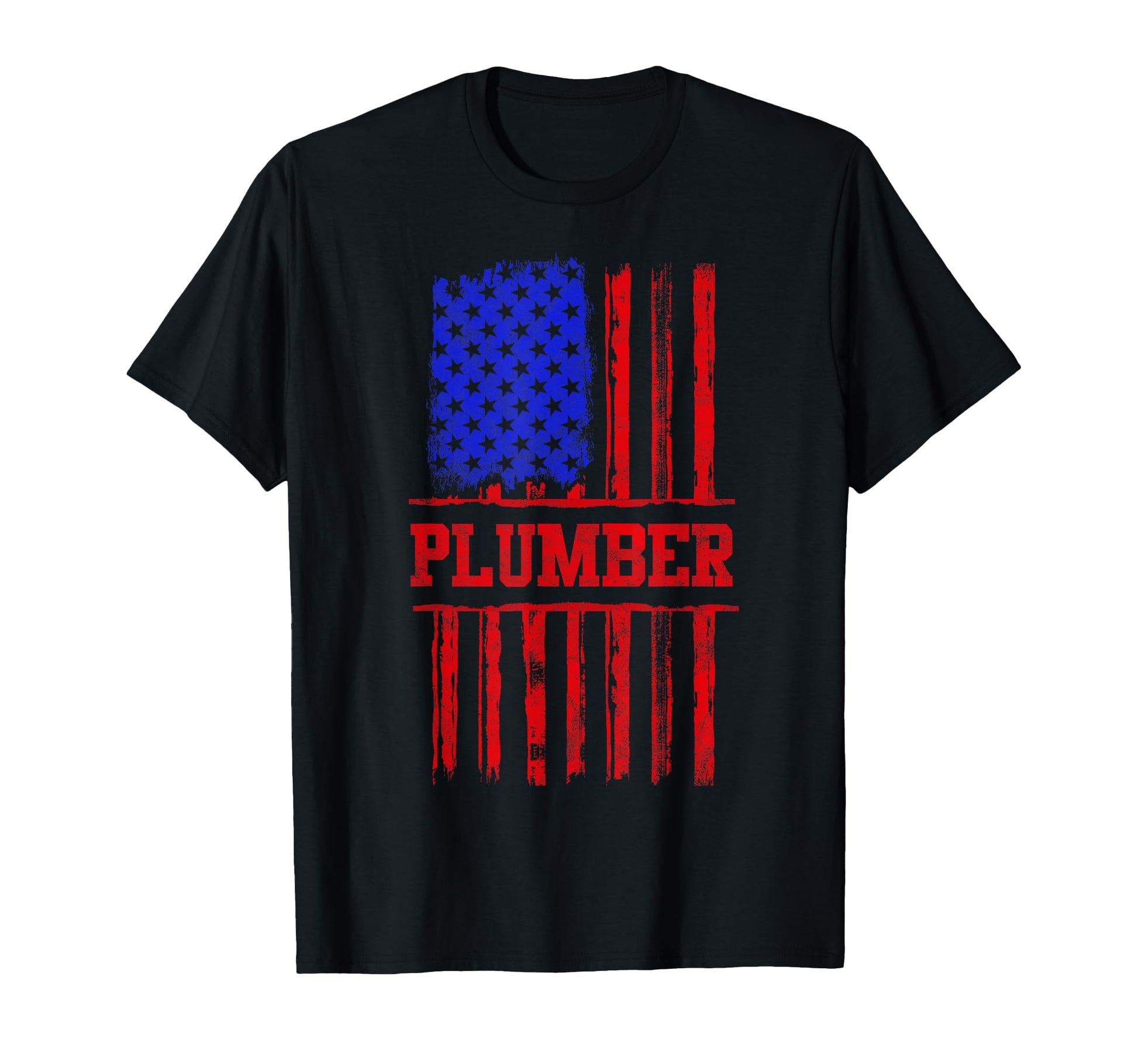 Plumber American Flag Plumbing Gift T-Shirt - Aesthetic Graphic for Adults - T-Shirt, Sweatshirt, Hoodie