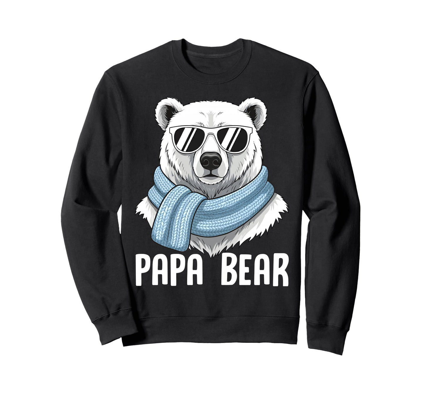 Papa Bear Polar Dad Winter Sweatshirt - Custom Art Print for Adults - T-Shirt, Sweatshirt, Hoodie