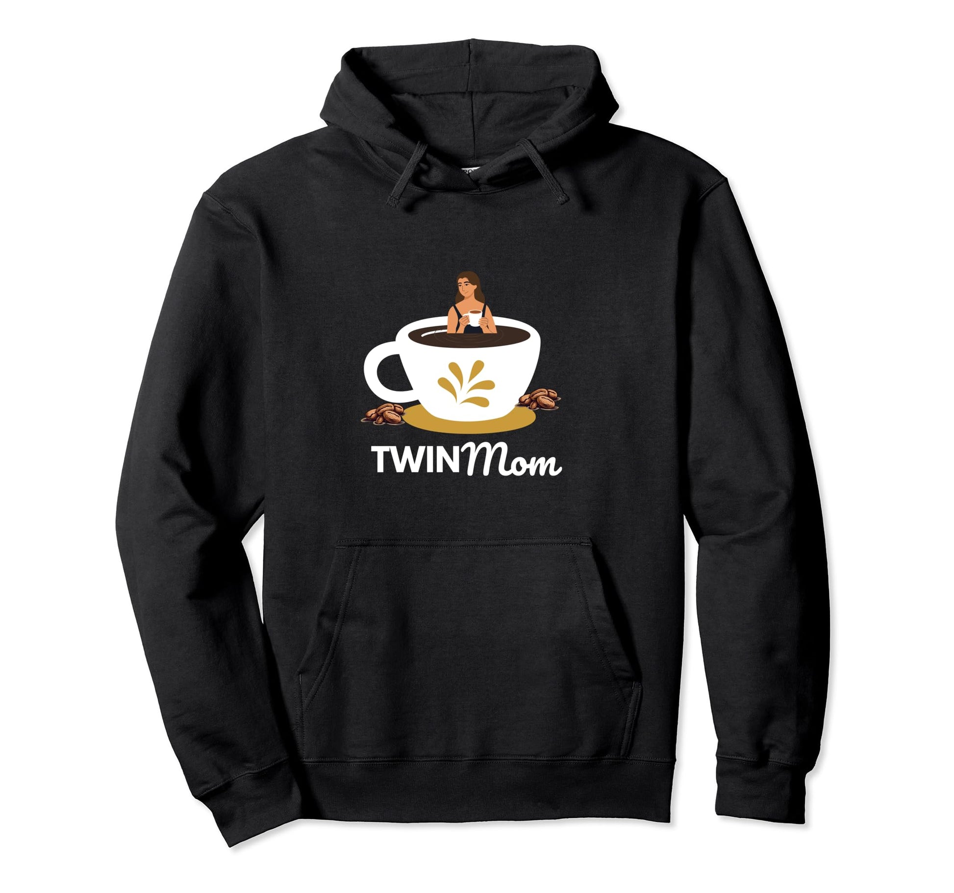 Funny Twin Mom Outfit Mommy Or Mama Hoodie - Custom Art Print for Adults - T-Shirt, Sweatshirt, Hoodie