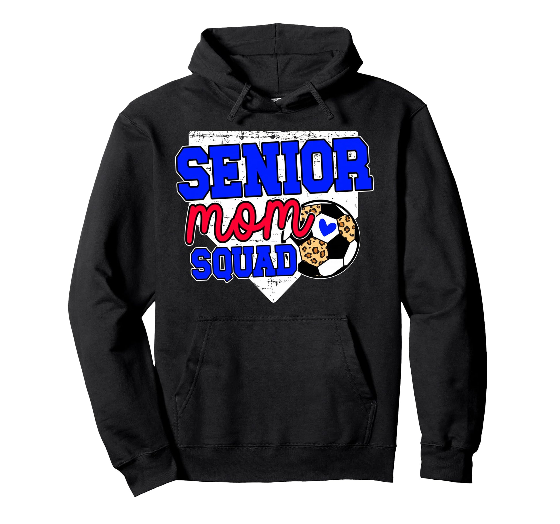Soccer Senior Mom Squad Soccer Player Hoodie - Novelty Apparel for Adults - T-Shirt, Sweatshirt, Hoodie