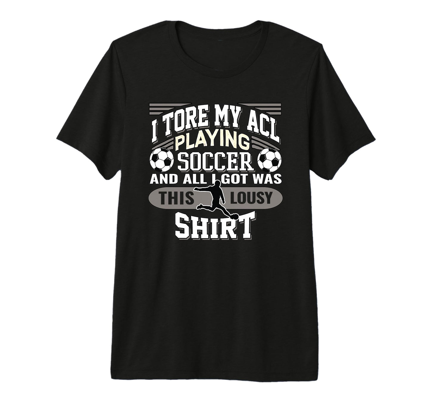 Soccer Torn Acl Knee Injury And Tri T-Shirt - Novelty Apparel Men Women - T-Shirt, Sweatshirt, Hoodie