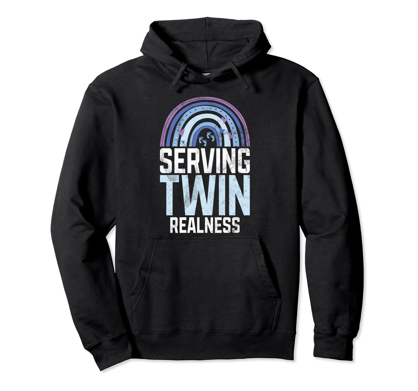 Serving Twin Realness Twin Dad Hoodie - Aesthetic Graphic Men Women - T-Shirt, Sweatshirt, Hoodie