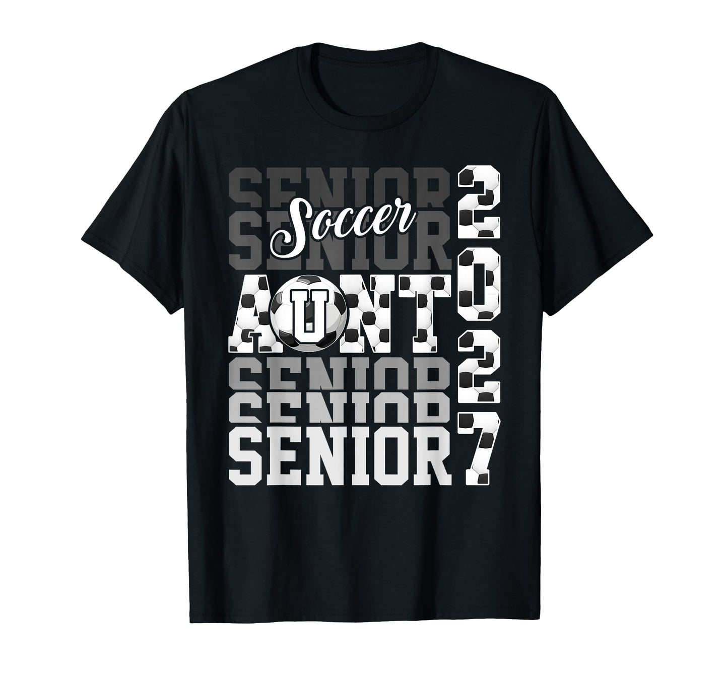 Senior 2027 Soccer Aunt Proud Family T-Shirt - Graphic Print for Adults - T-Shirt, Sweatshirt, Hoodie