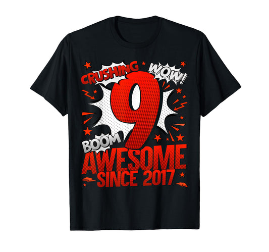 9 Year Old Gifts 9Th Birthday 9 Year T-Shirt - Unique Graphic for Adults - T-Shirt, Sweatshirt, Hoodie