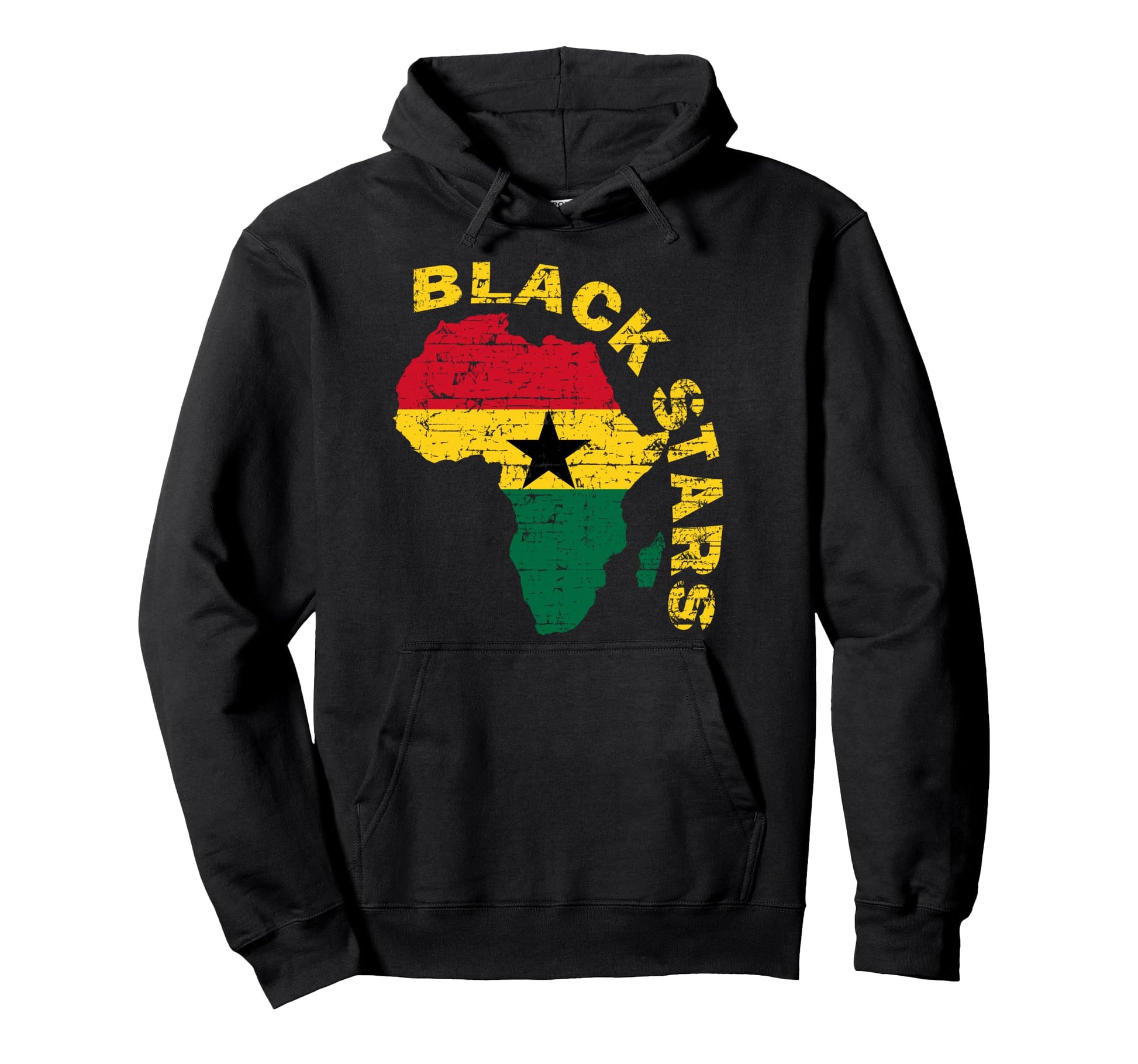 Blackstars Ghana African Soccer Hoodie - Custom Art Print Men Women - T-Shirt, Sweatshirt, Hoodie
