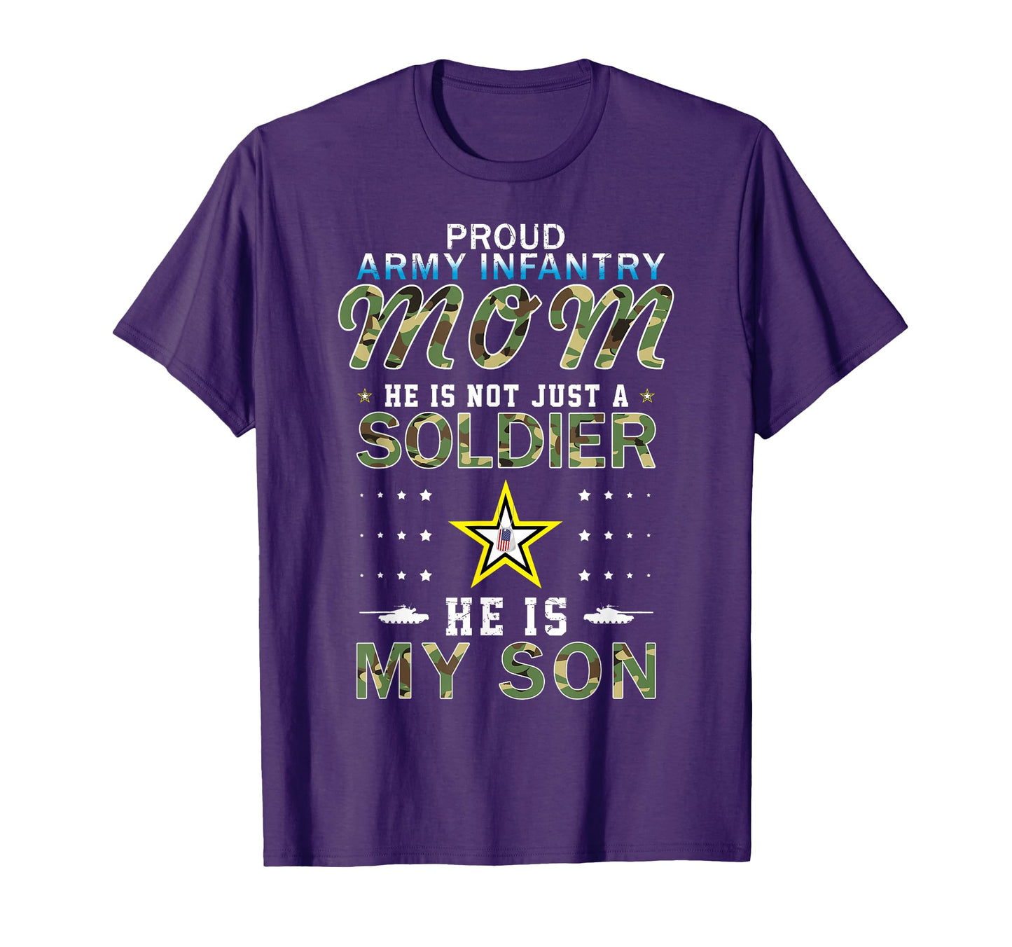 He Is Soldier He Is My Son Proud T-Shirt - Casual Everyday Wear Unisex - T-Shirt, Sweatshirt, Hoodie