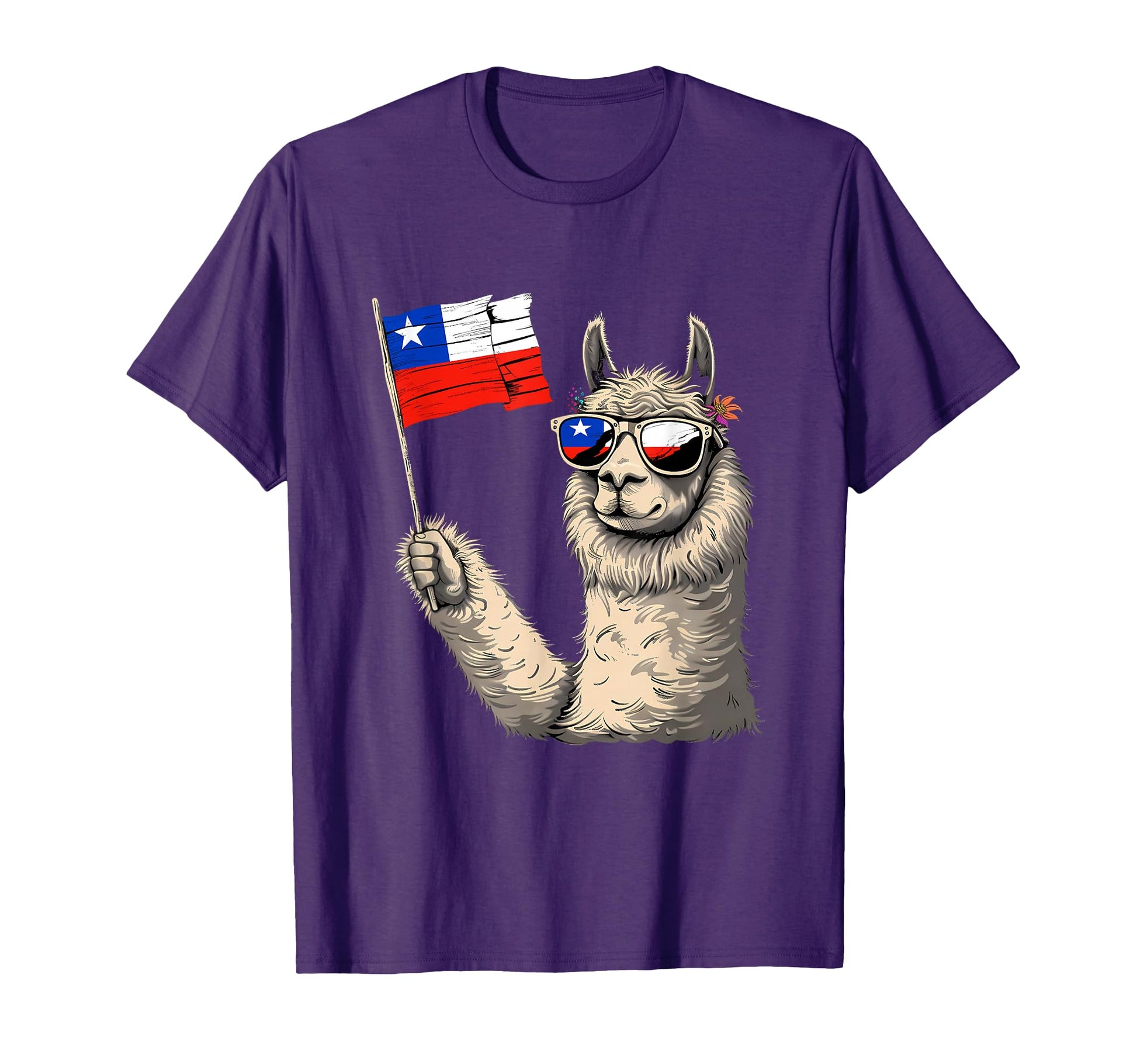 Chile Flag Heart Alpaca Chilean Pride T-Shirt - Unique Graphic for Adults - T-Shirt, Sweatshirt, Hoodie