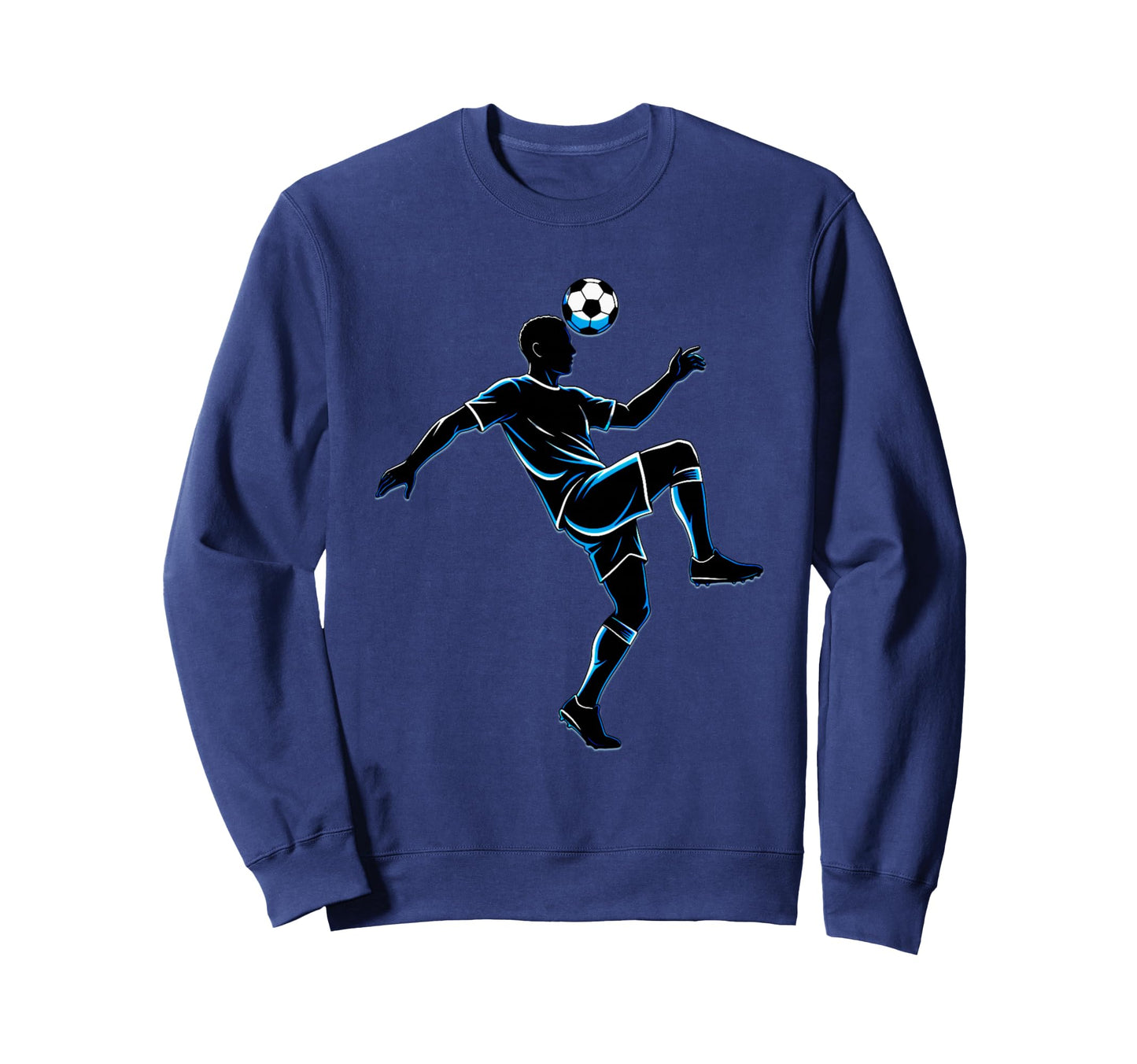 Soccer Player Juggling Ball Silhouette Sweatshirt - Unique Graphic Unisex - T-Shirt, Sweatshirt, Hoodie
