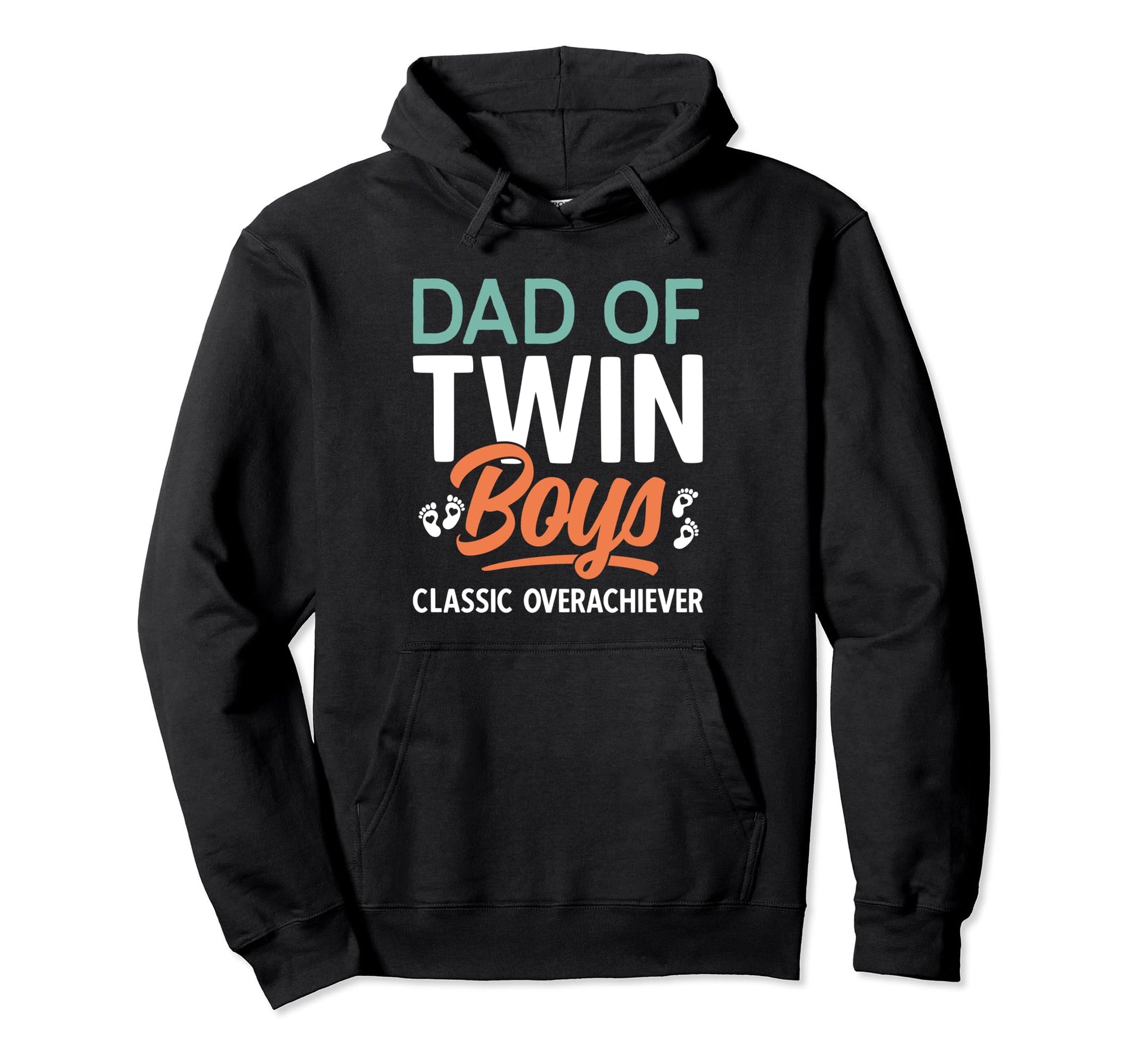 Dad Twin Overachiever Father Two Twin Dad Hoodie - Graphic Print Unisex - T-Shirt, Sweatshirt, Hoodie