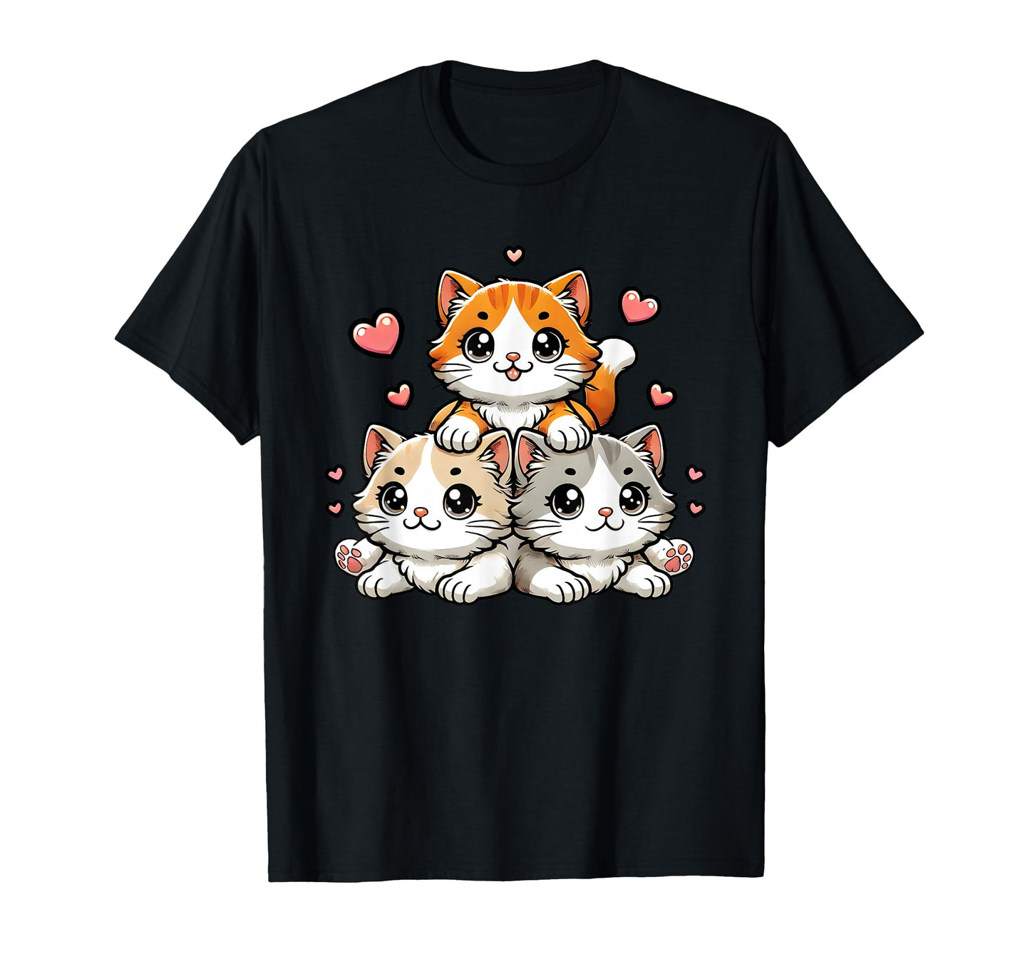 Kawaii Cats Neko Funny Kitten Cat Lover T-Shirt - Streetwear Style Unisex - T-Shirt, Sweatshirt, Hoodie