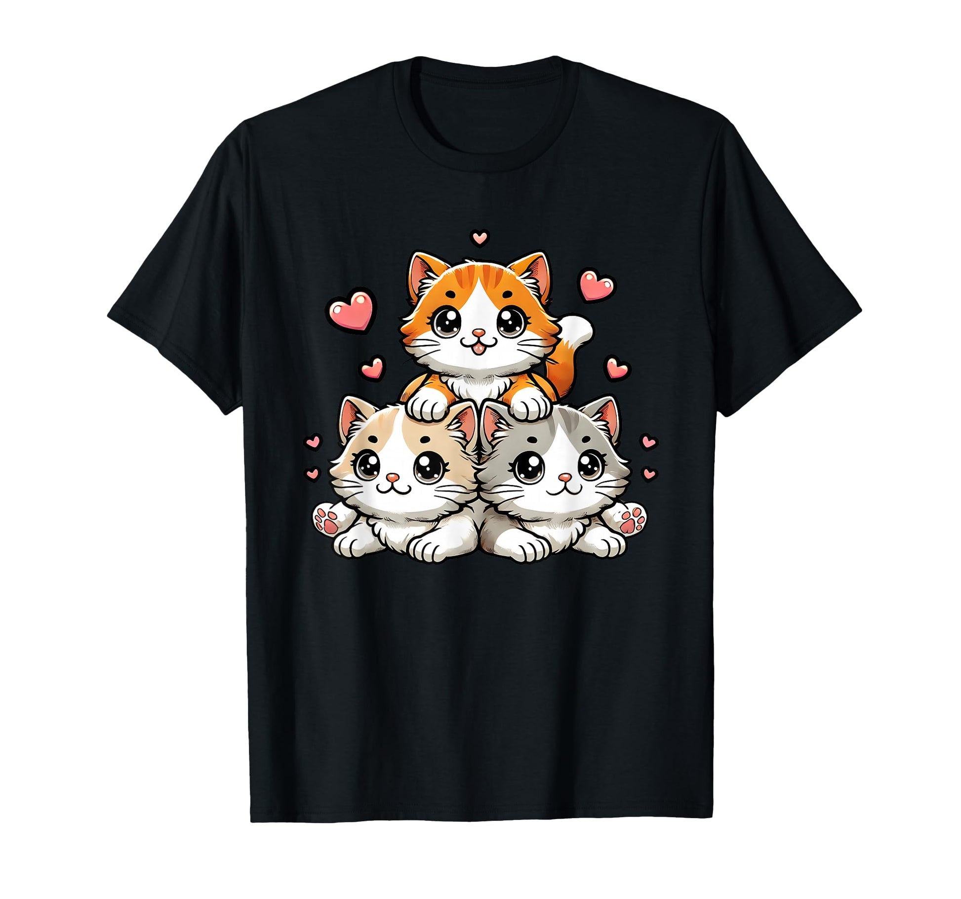 Kawaii Cats Neko Funny Kitten Cat Lover T-Shirt - Streetwear Style Unisex - T-Shirt, Sweatshirt, Hoodie