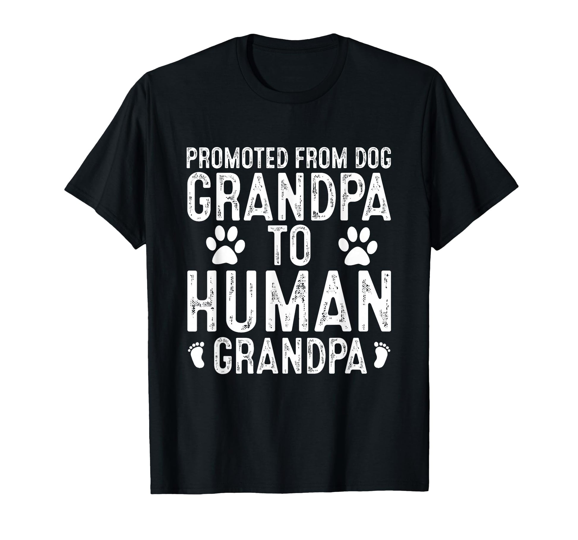 Funny New Grandpa Promoted From Dog T-Shirt - Minimalist Print Men Women - T-Shirt, Sweatshirt, Hoodie