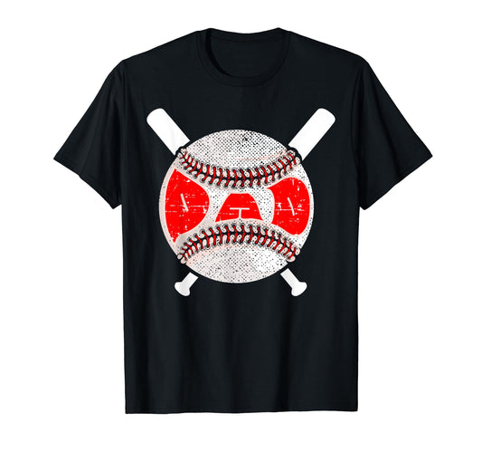 Baseball Dad Fathers Day Daddy T-Shirt - Casual Everyday Wear for Adults - T-Shirt, Sweatshirt, Hoodie