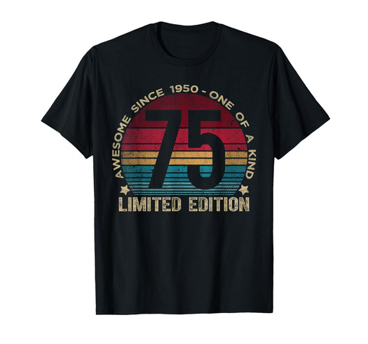 75 Year Old Gifts 1950 75Th Birthday T-Shirt - Unique Graphic Unisex - T-Shirt, Sweatshirt, Hoodie