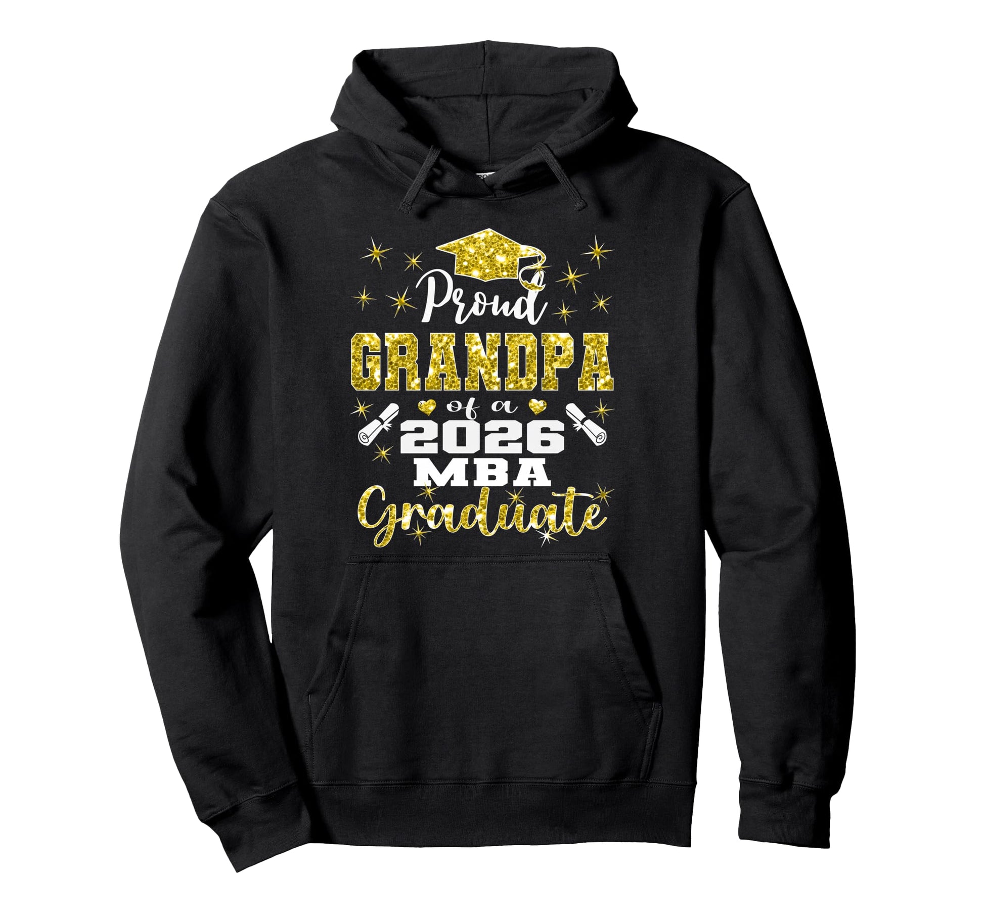 Proud Grandpa Class 2026 Mba Graduate Hoodie - Custom Art Print Unisex - T-Shirt, Sweatshirt, Hoodie