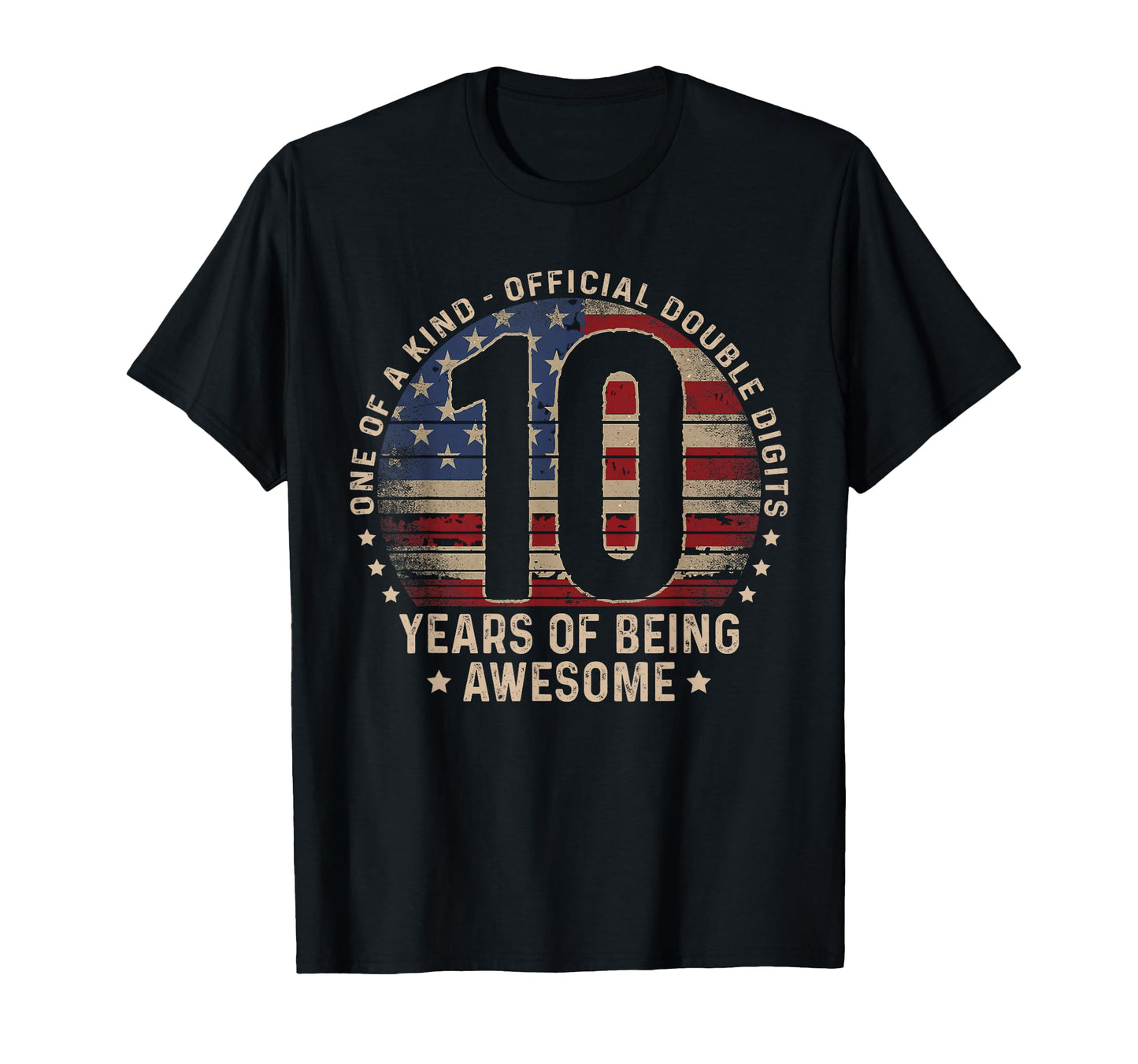 10Th Birthday Double Digits 10 Years Old T-Shirt - Custom Art Print Unisex - T-Shirt, Sweatshirt, Hoodie