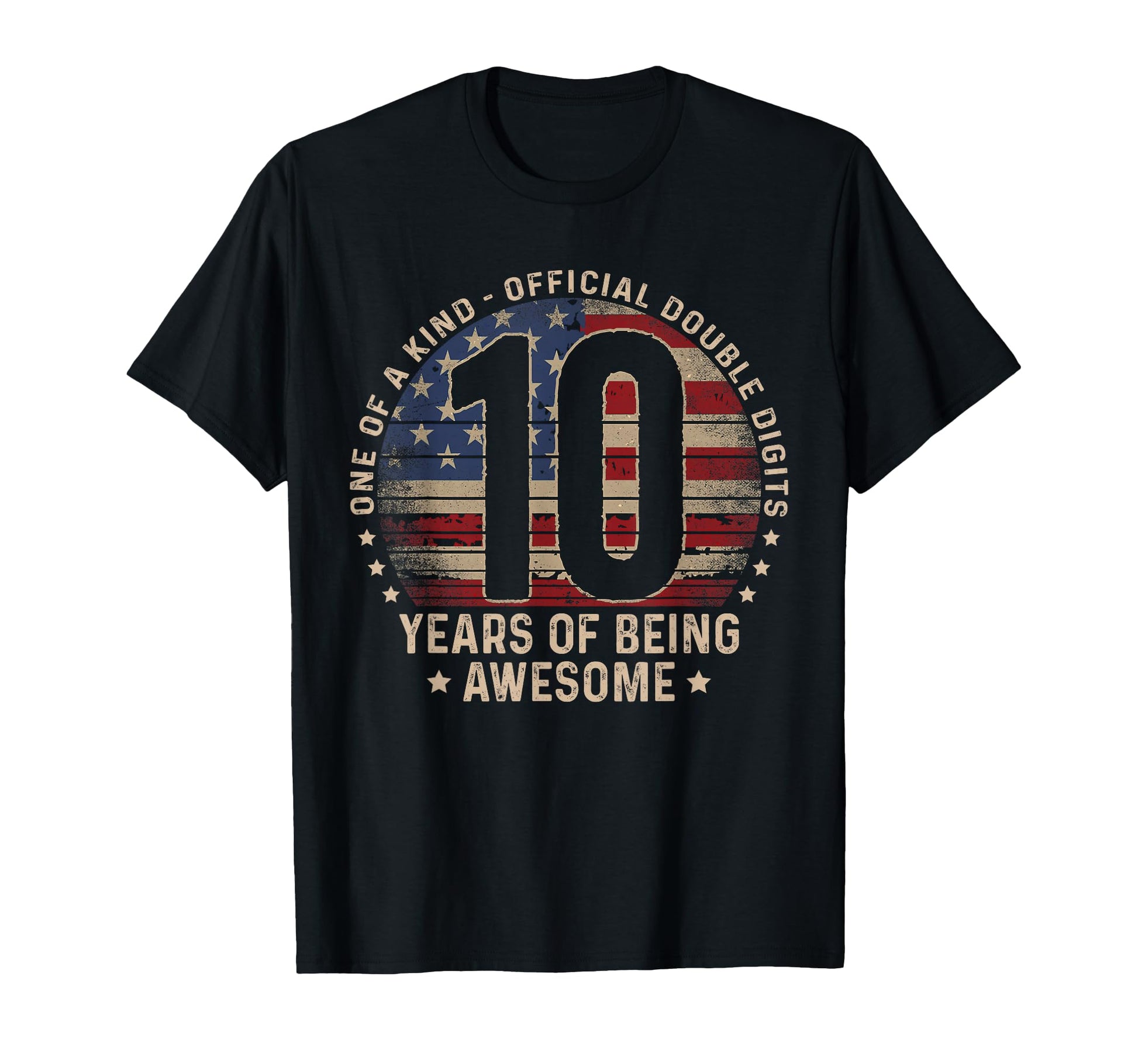 10Th Birthday Double Digits 10 Years Old T-Shirt - Custom Art Print Unisex - T-Shirt, Sweatshirt, Hoodie
