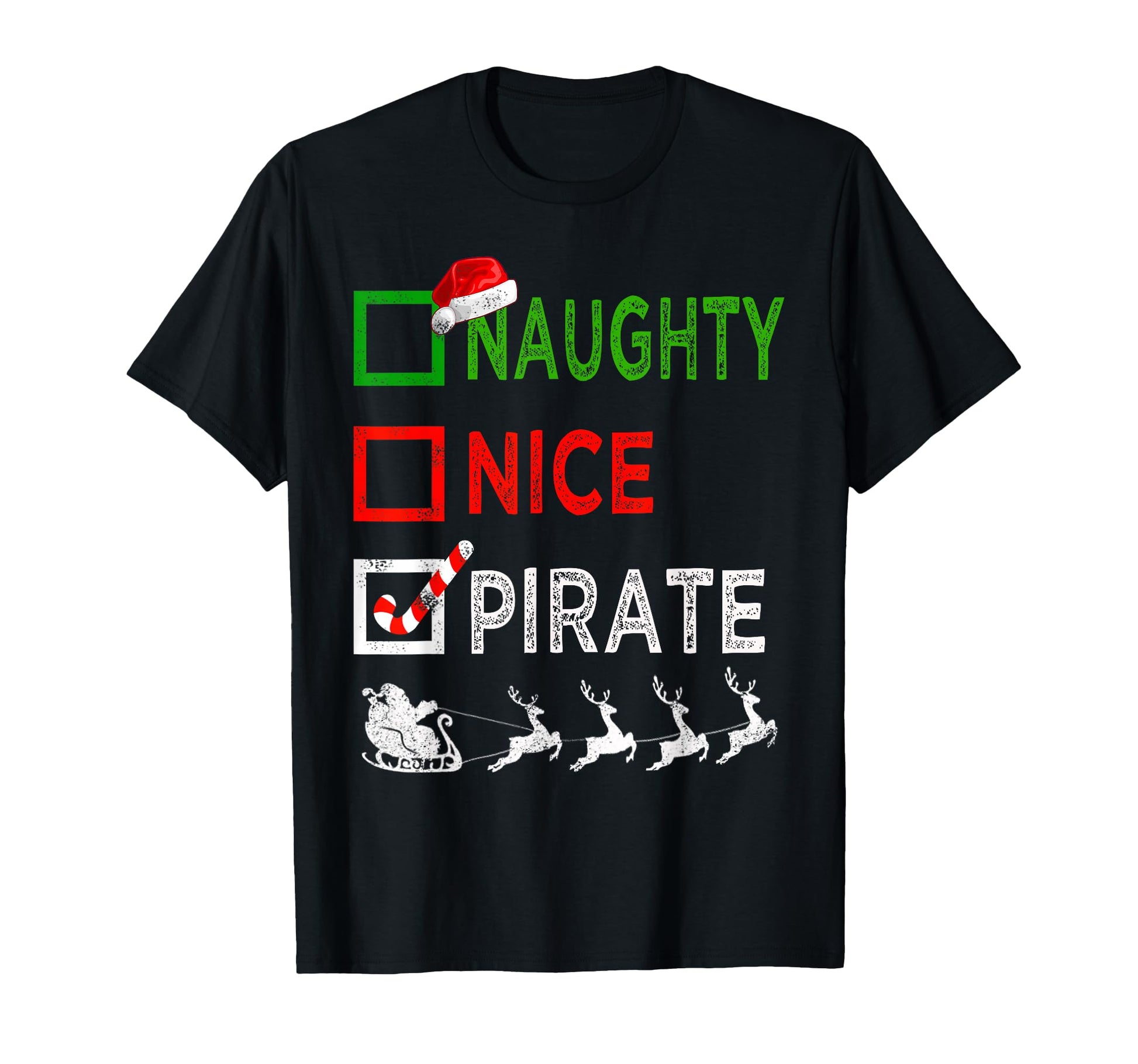 Naughty Nice Pirate Pajamas Funny T-Shirt - Fun Novelty Design Men Women - T-Shirt, Sweatshirt, Hoodie