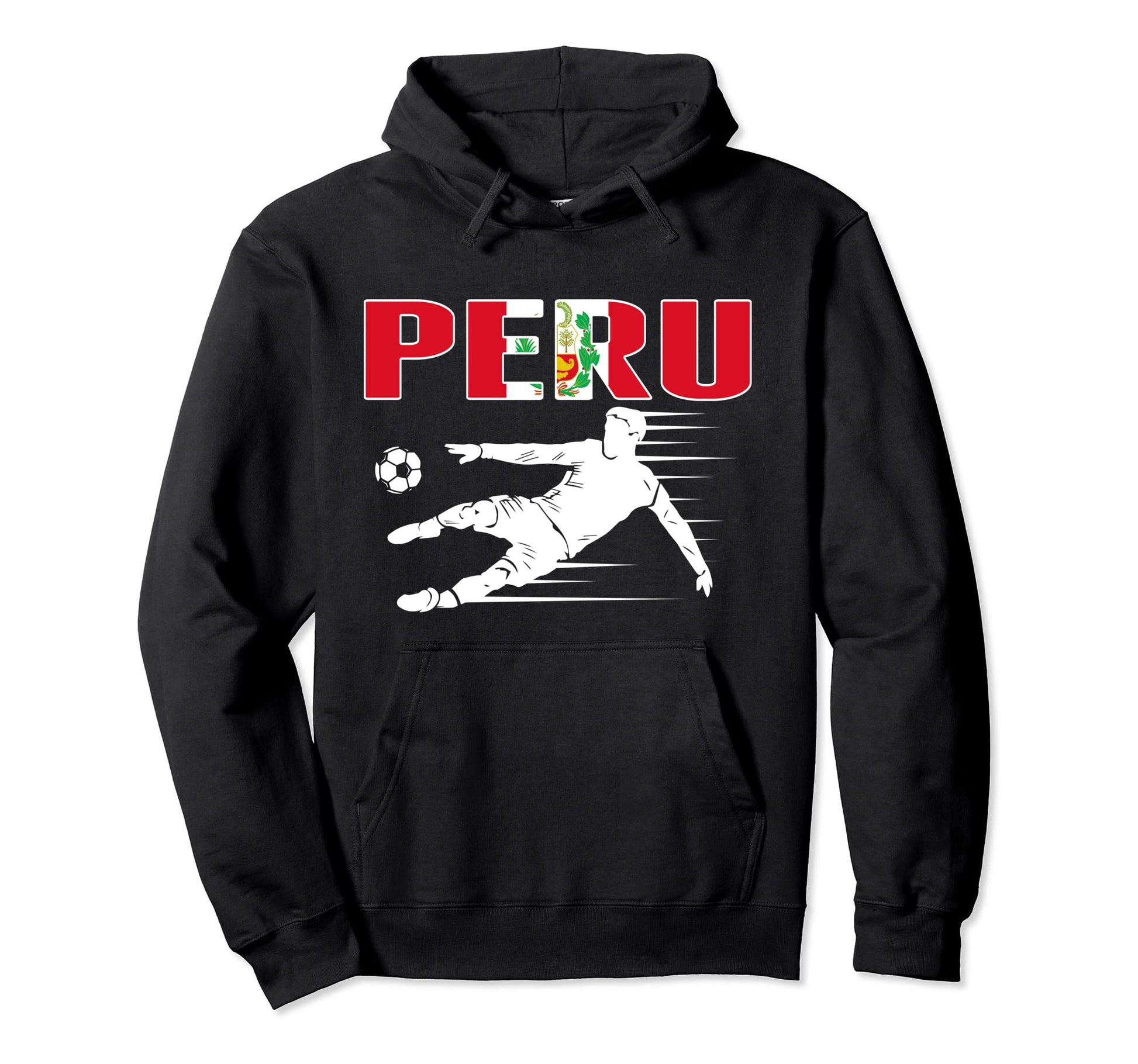Peru Soccer Fans Jersey Proud Hoodie - Fun Novelty Design Men Women - T-Shirt, Sweatshirt, Hoodie