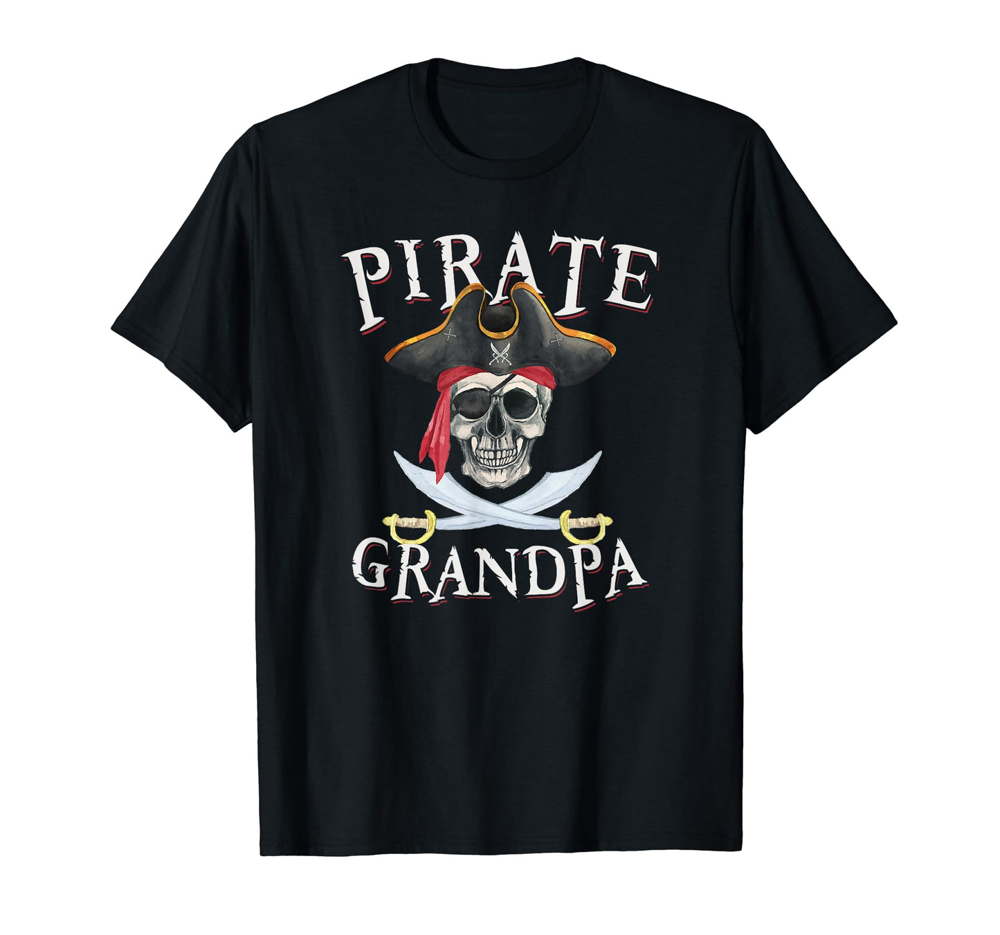 Pirate Grandpa Halloween Skull T-Shirt - Fun Novelty Design for Adults - T-Shirt, Sweatshirt, Hoodie