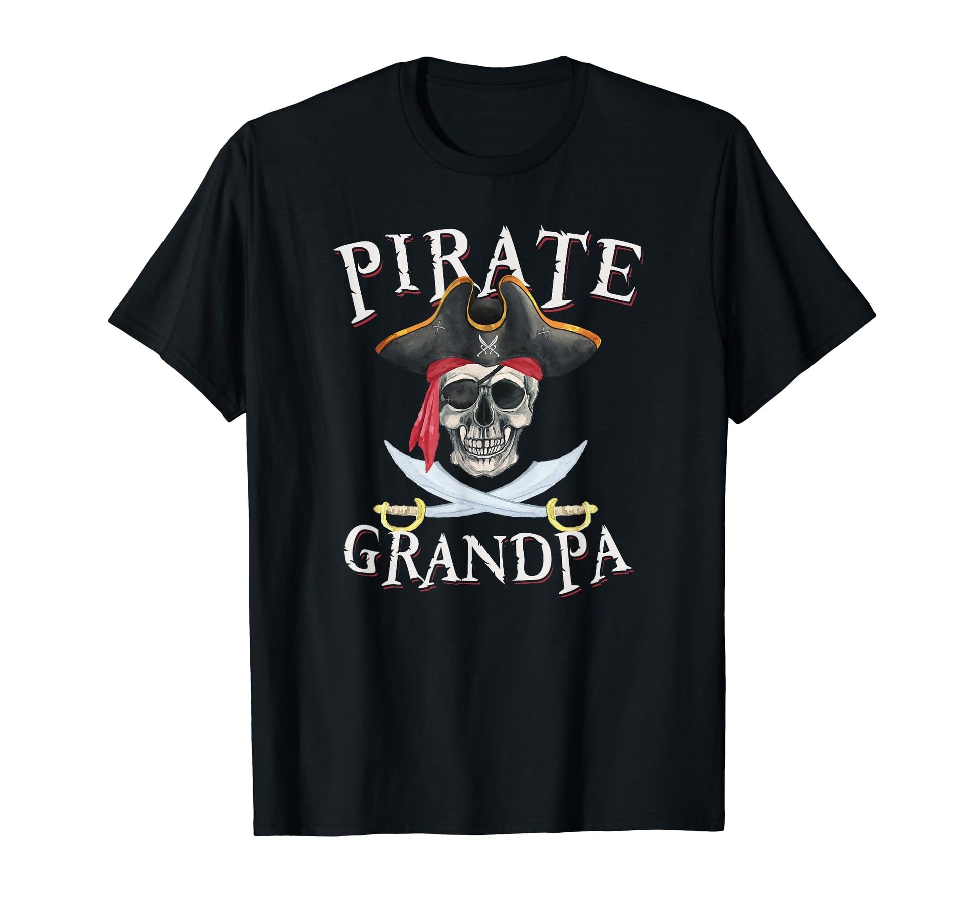 Pirate Grandpa Halloween Skull T-Shirt - Fun Novelty Design for Adults - T-Shirt, Sweatshirt, Hoodie