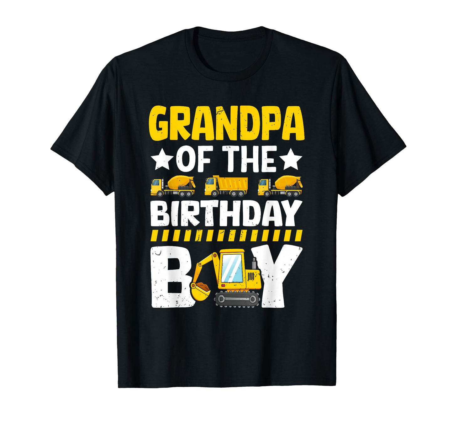 Grandpa Birthday Construction Theme T-Shirt - Minimalist Print Men Women - T-Shirt, Sweatshirt, Hoodie