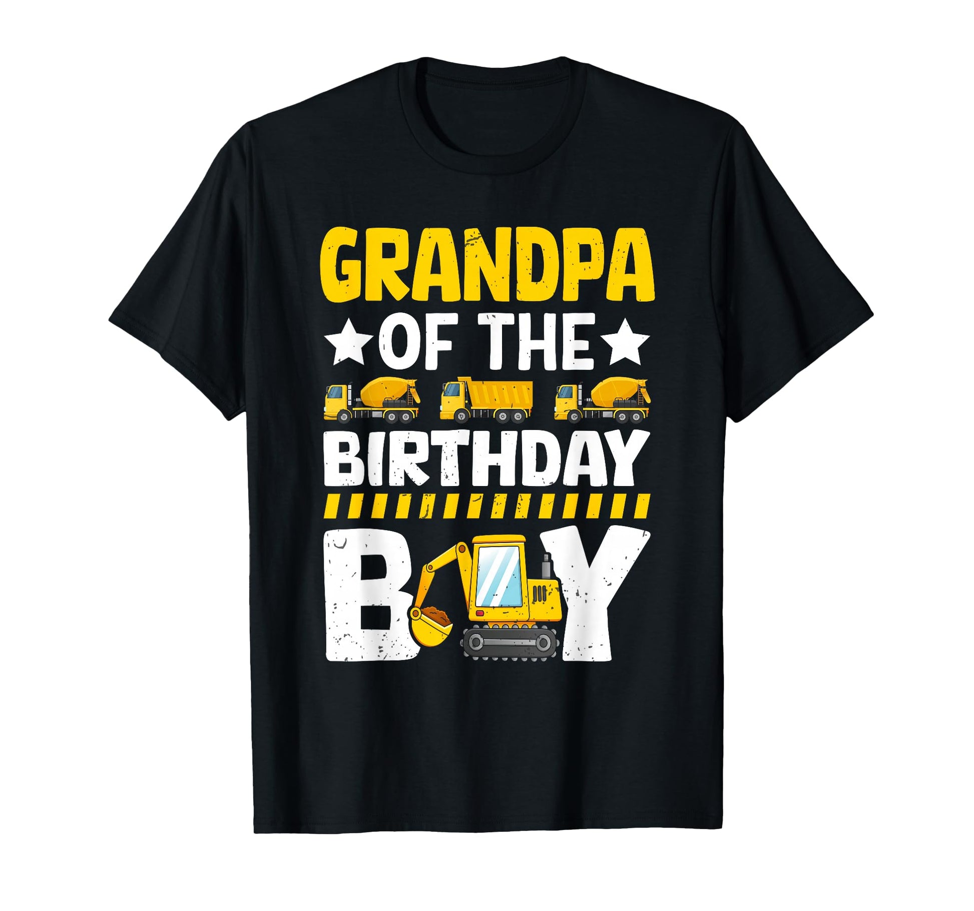 Grandpa Birthday Construction Theme T-Shirt - Minimalist Print Men Women - T-Shirt, Sweatshirt, Hoodie