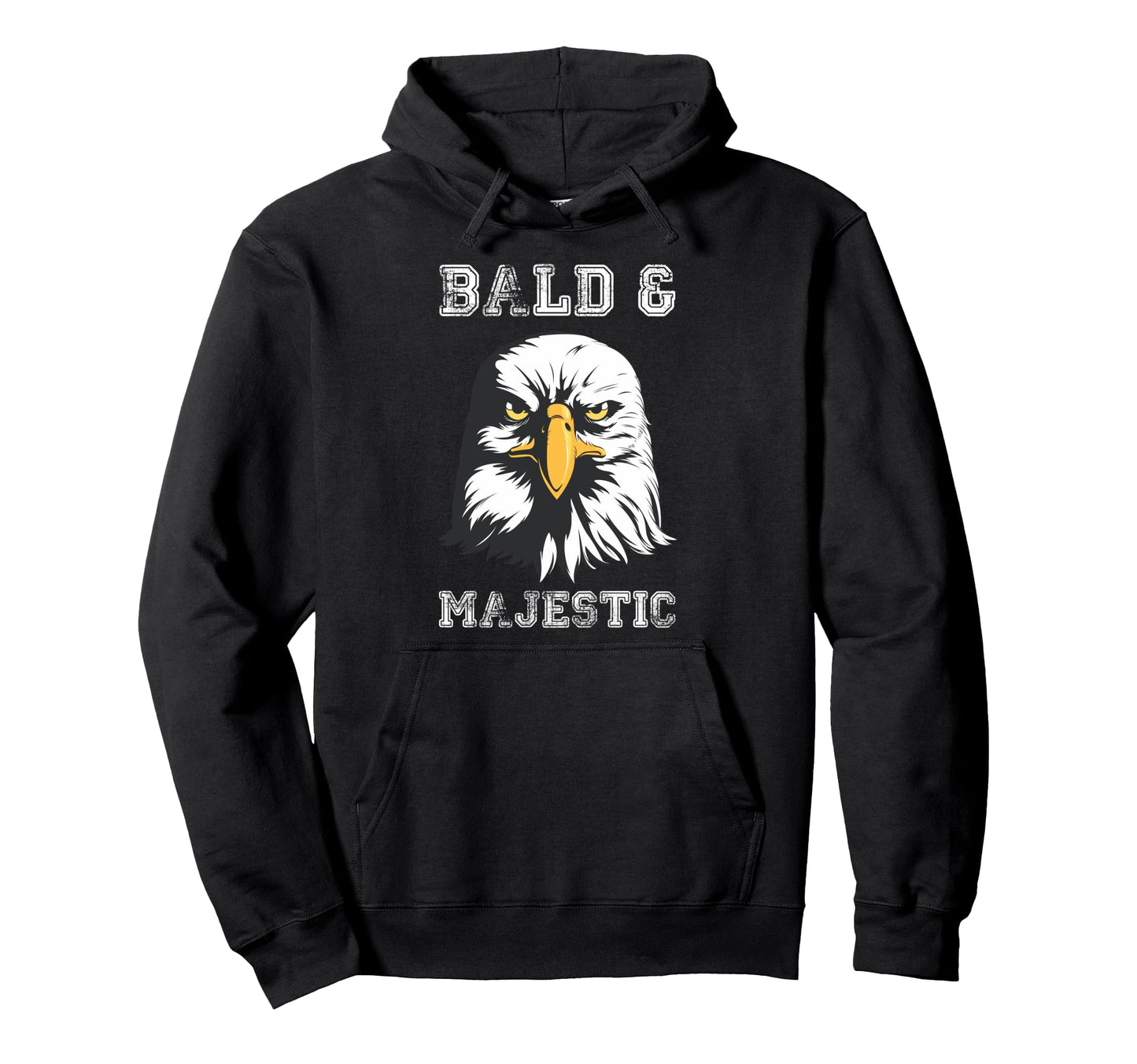Bald Majestic Bald Guy Dad Funny Hoodie - Fun Novelty Design Men Women - T-Shirt, Sweatshirt, Hoodie