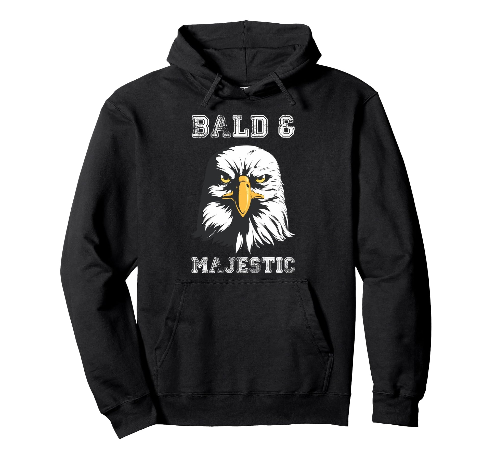 Bald Majestic Bald Guy Dad Funny Hoodie - Fun Novelty Design Men Women - T-Shirt, Sweatshirt, Hoodie